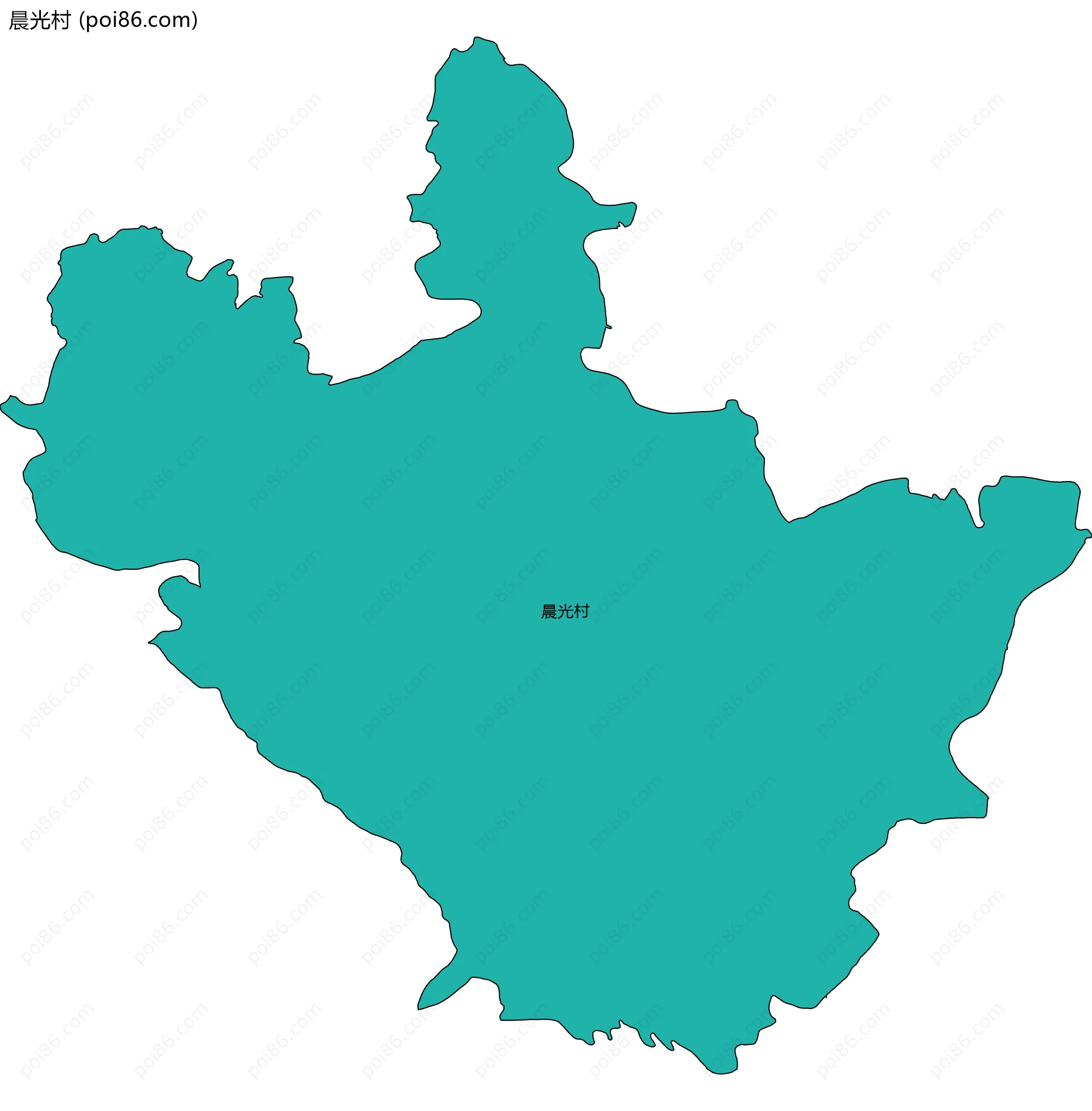 晨光村边界地图