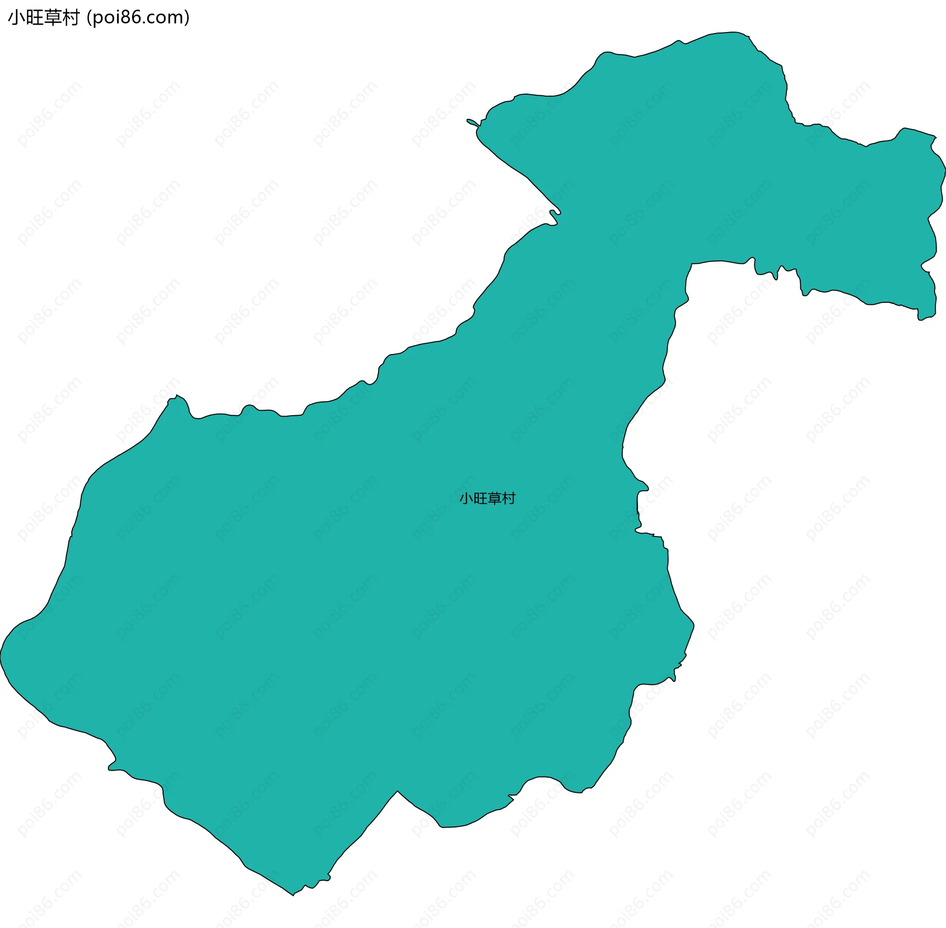 小旺草村边界地图