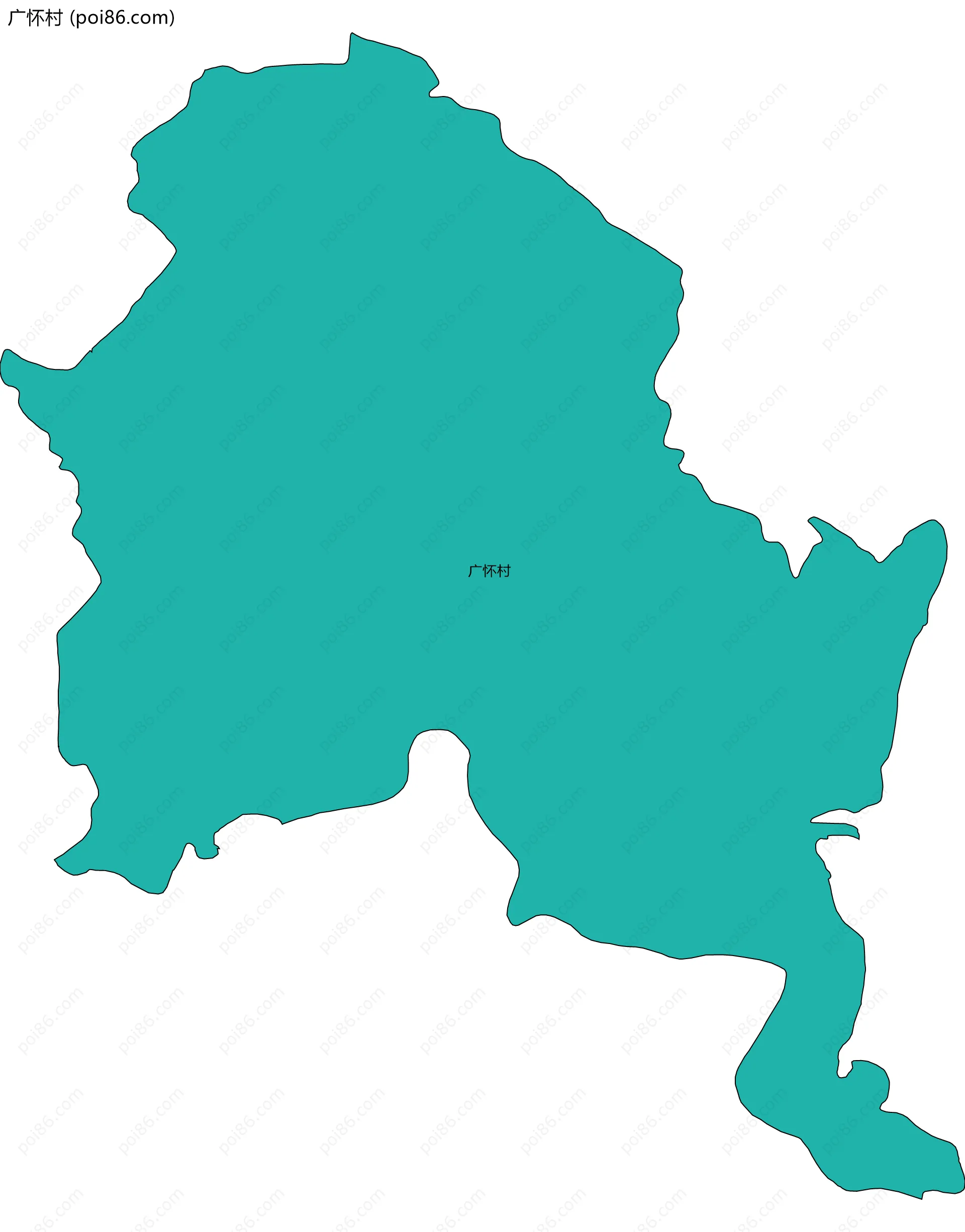 广怀村边界地图