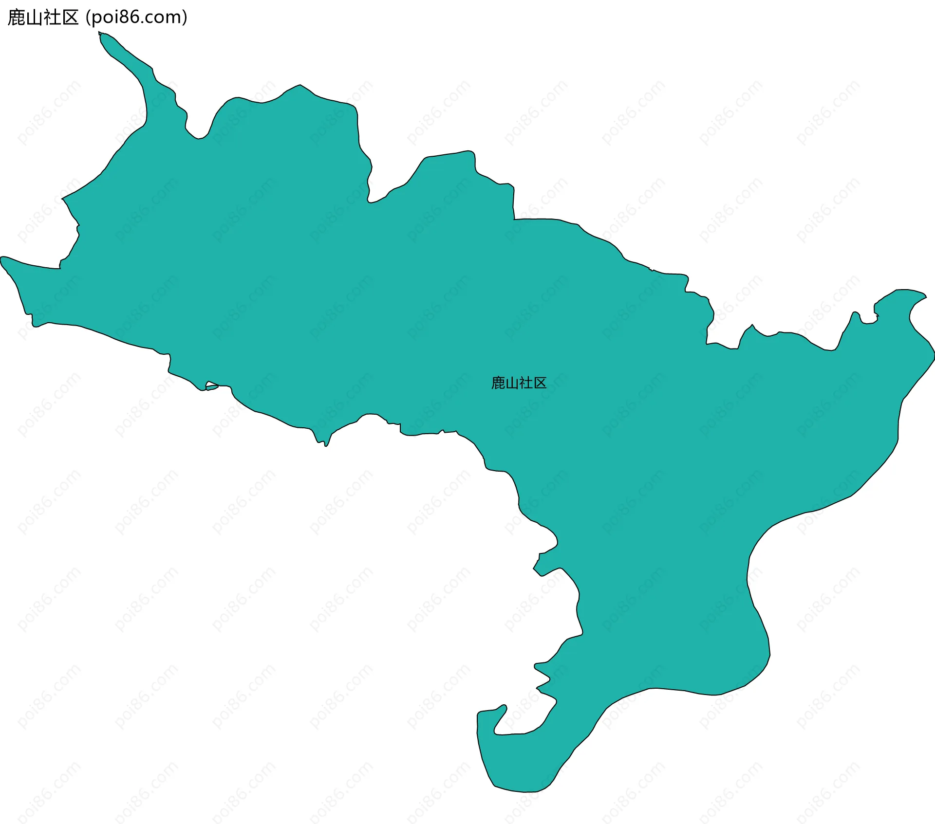 鹿山社区边界地图