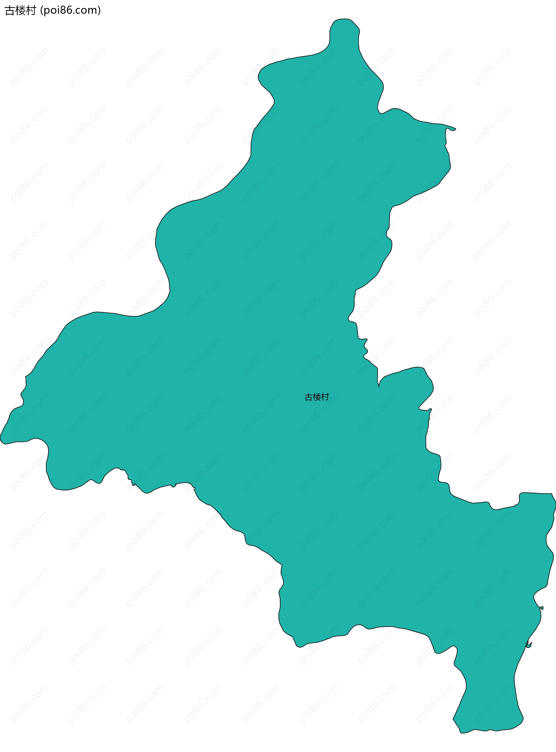 古楼村边界地图