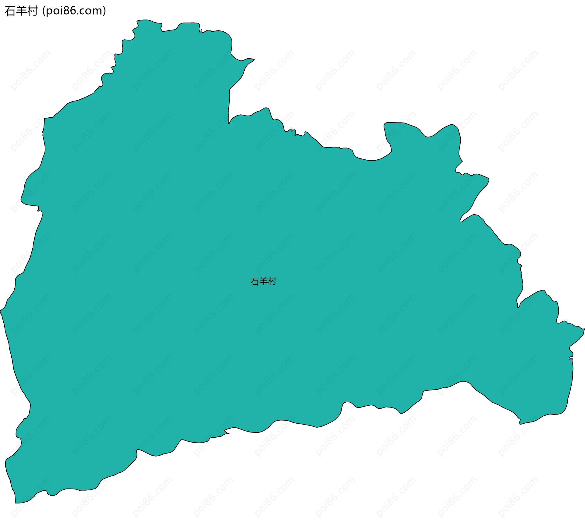 石羊村边界地图