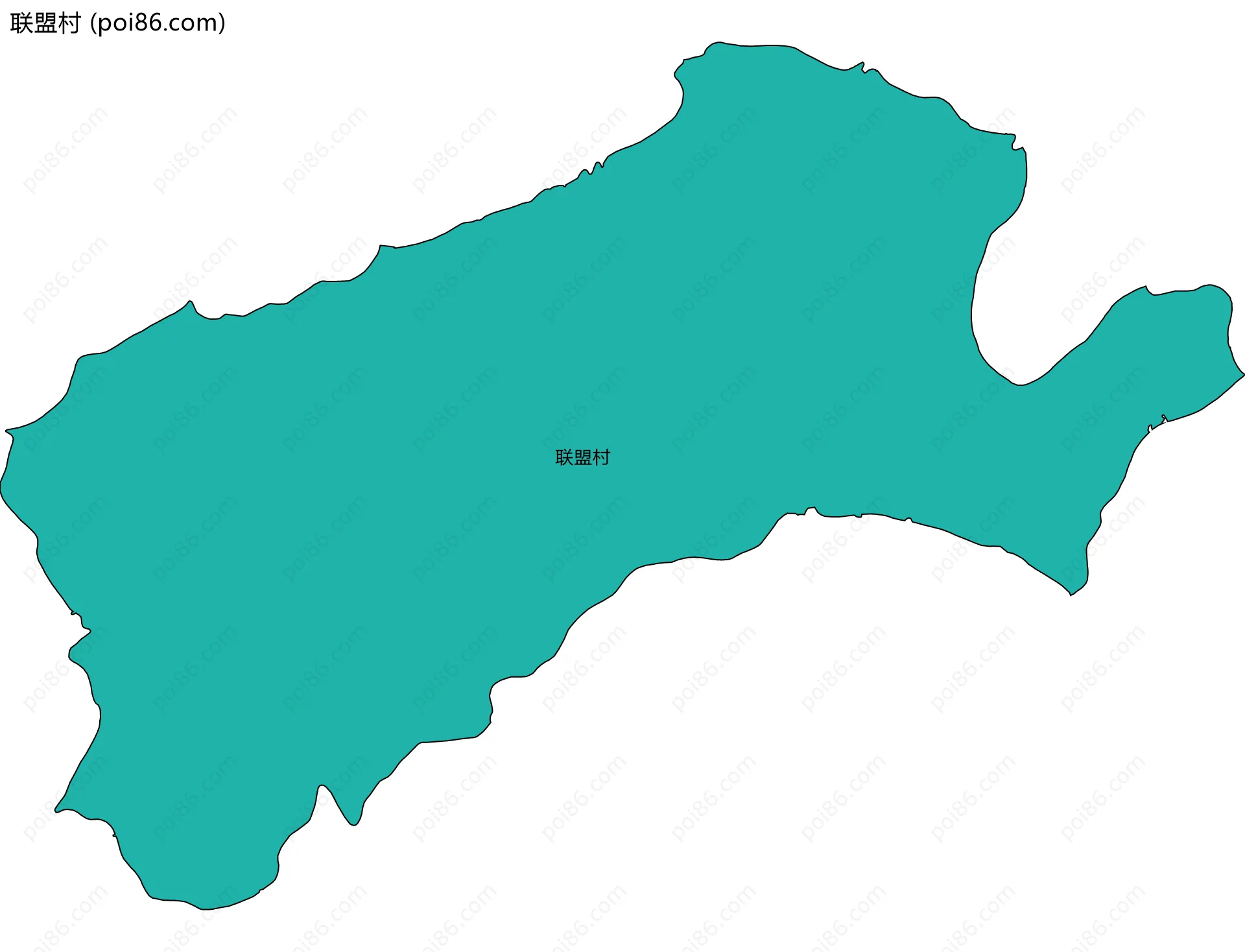联盟村边界地图