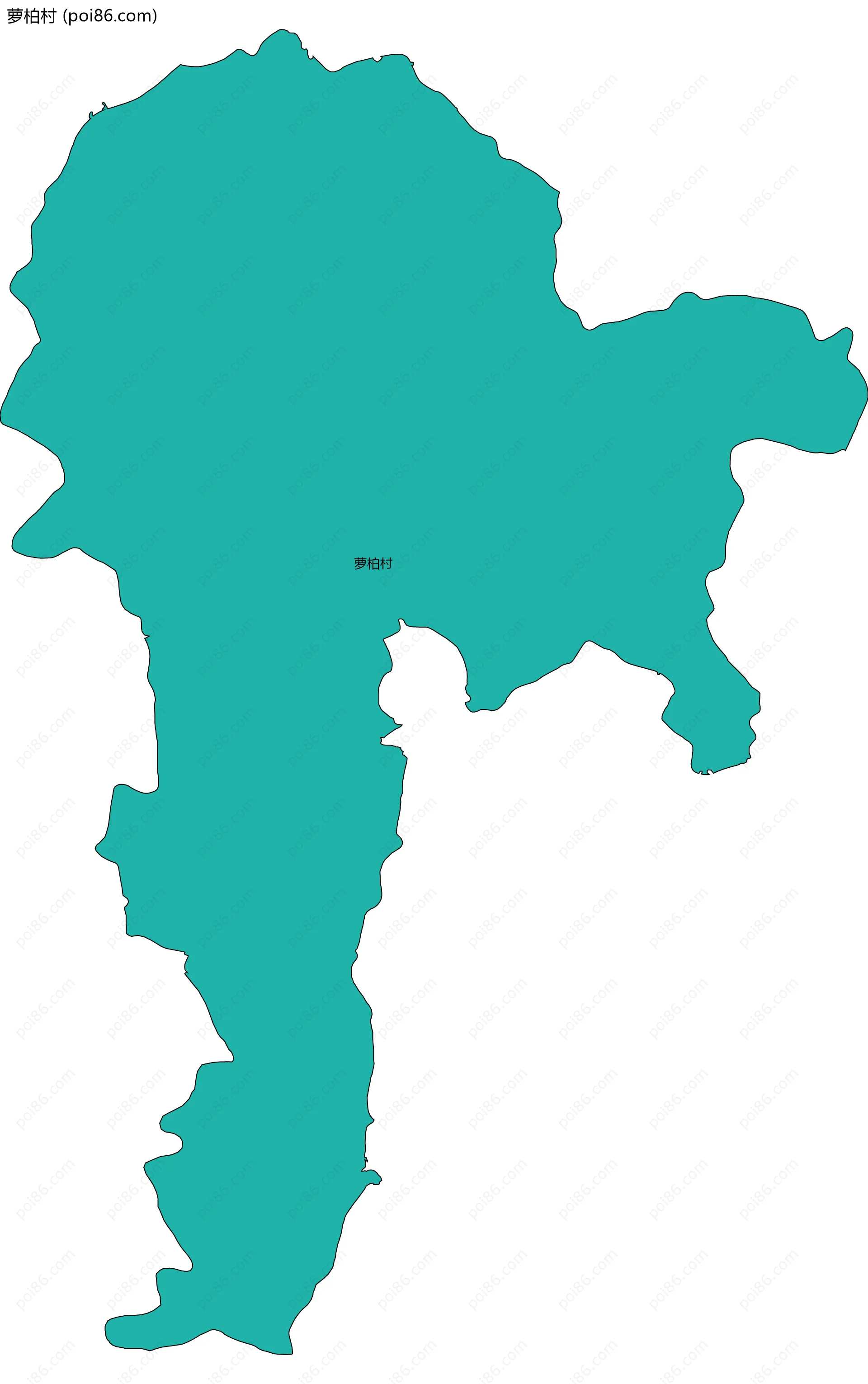 萝柏村边界地图