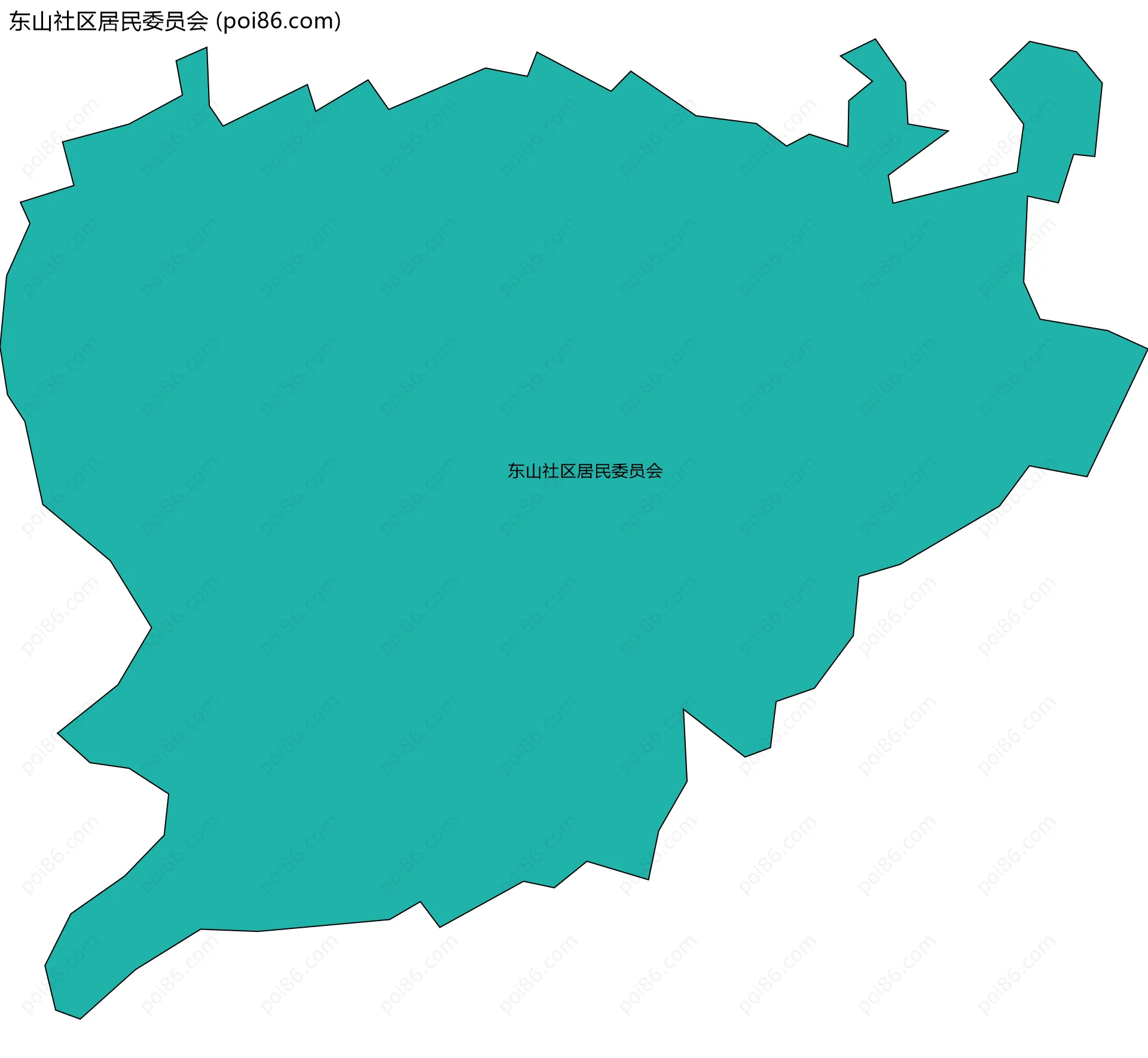 东山社区居民委员会边界地图