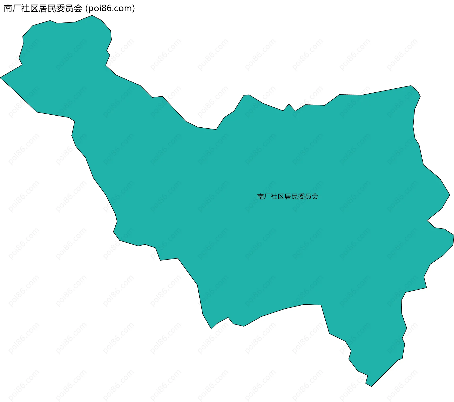 南厂社区居民委员会边界地图