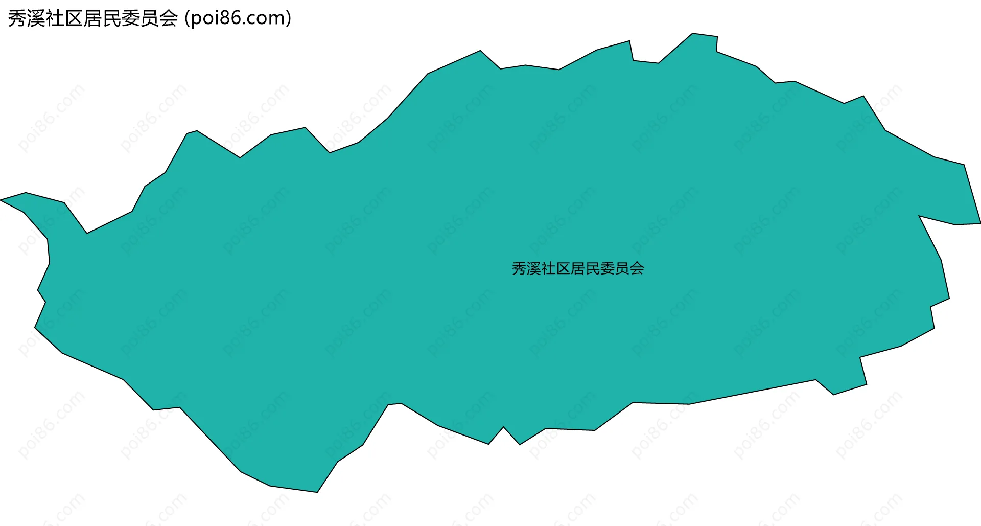秀溪社区居民委员会边界地图