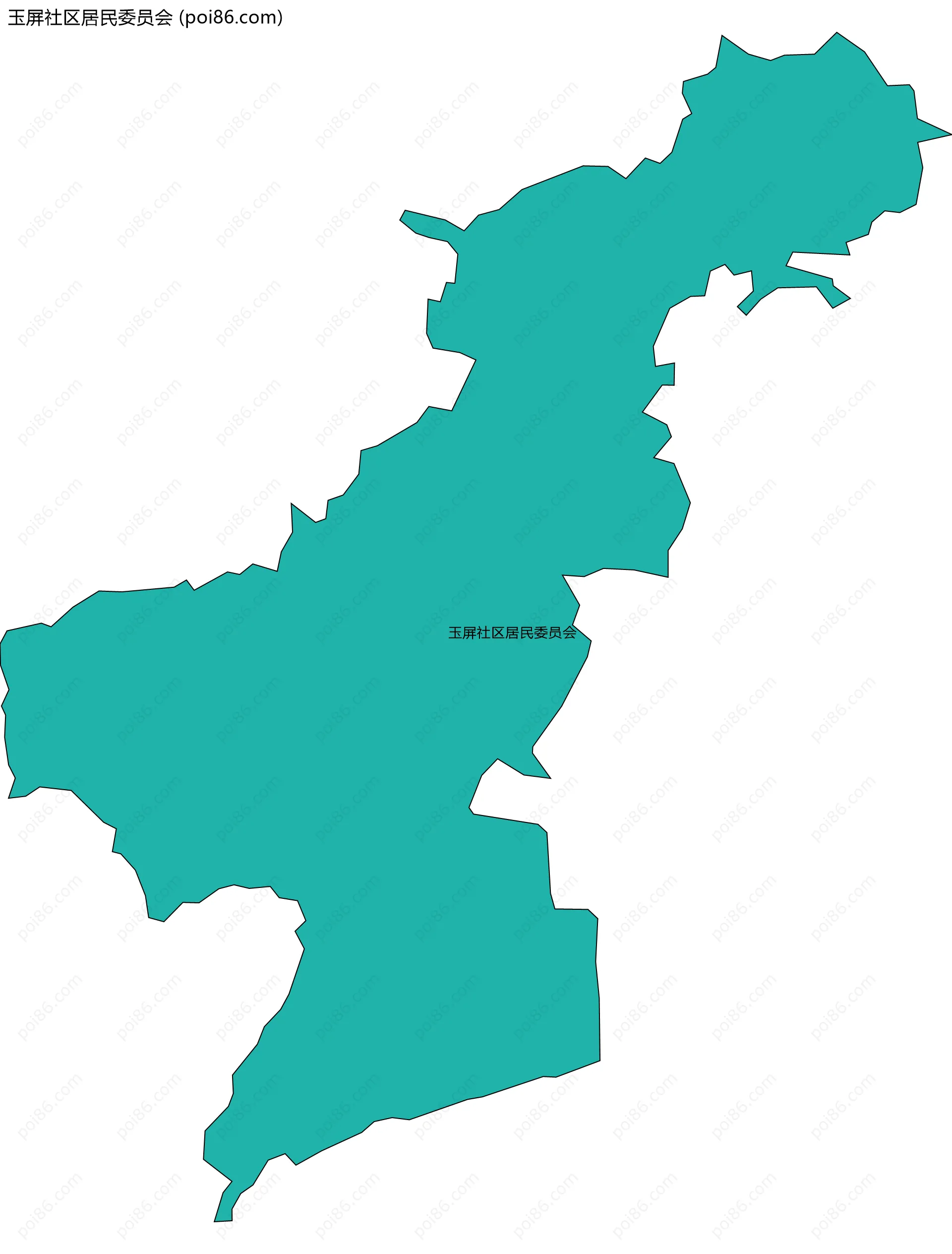 玉屏社区居民委员会边界地图