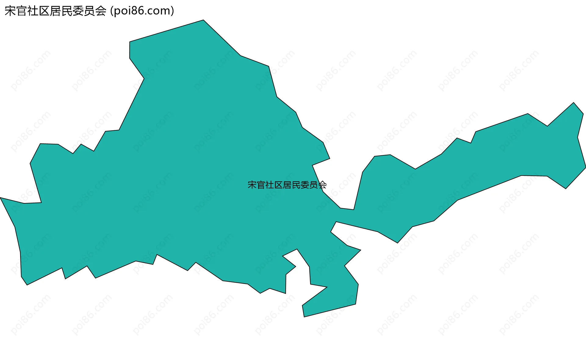 宋官社区居民委员会边界地图