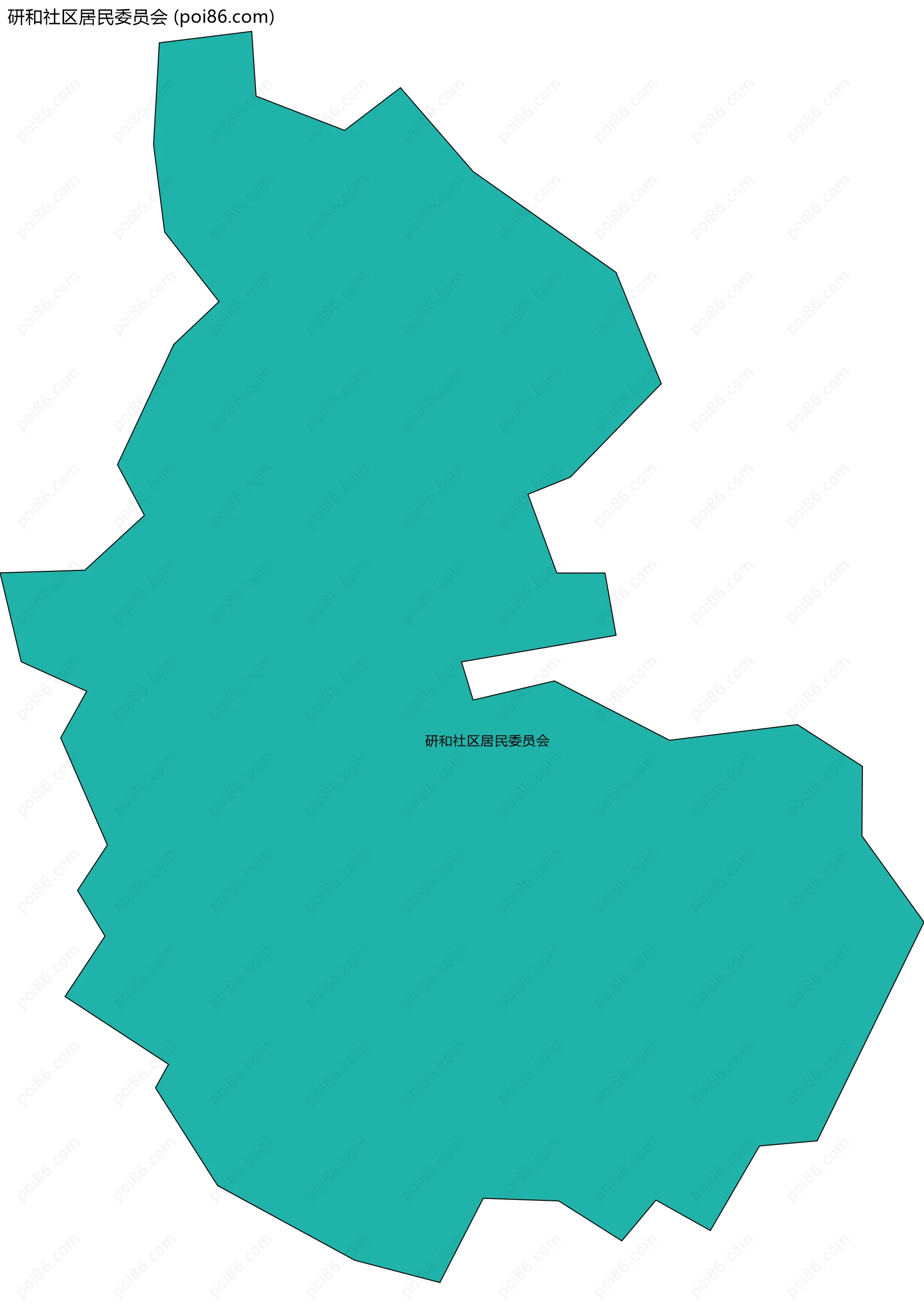 研和社区居民委员会边界地图