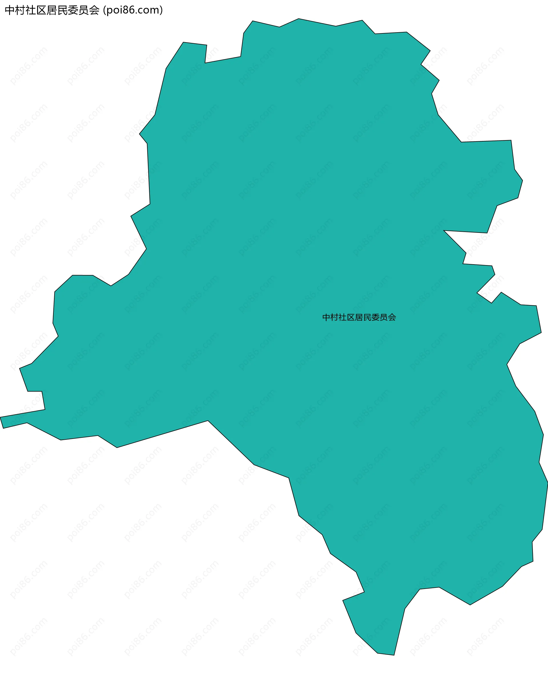 中村社区居民委员会边界地图