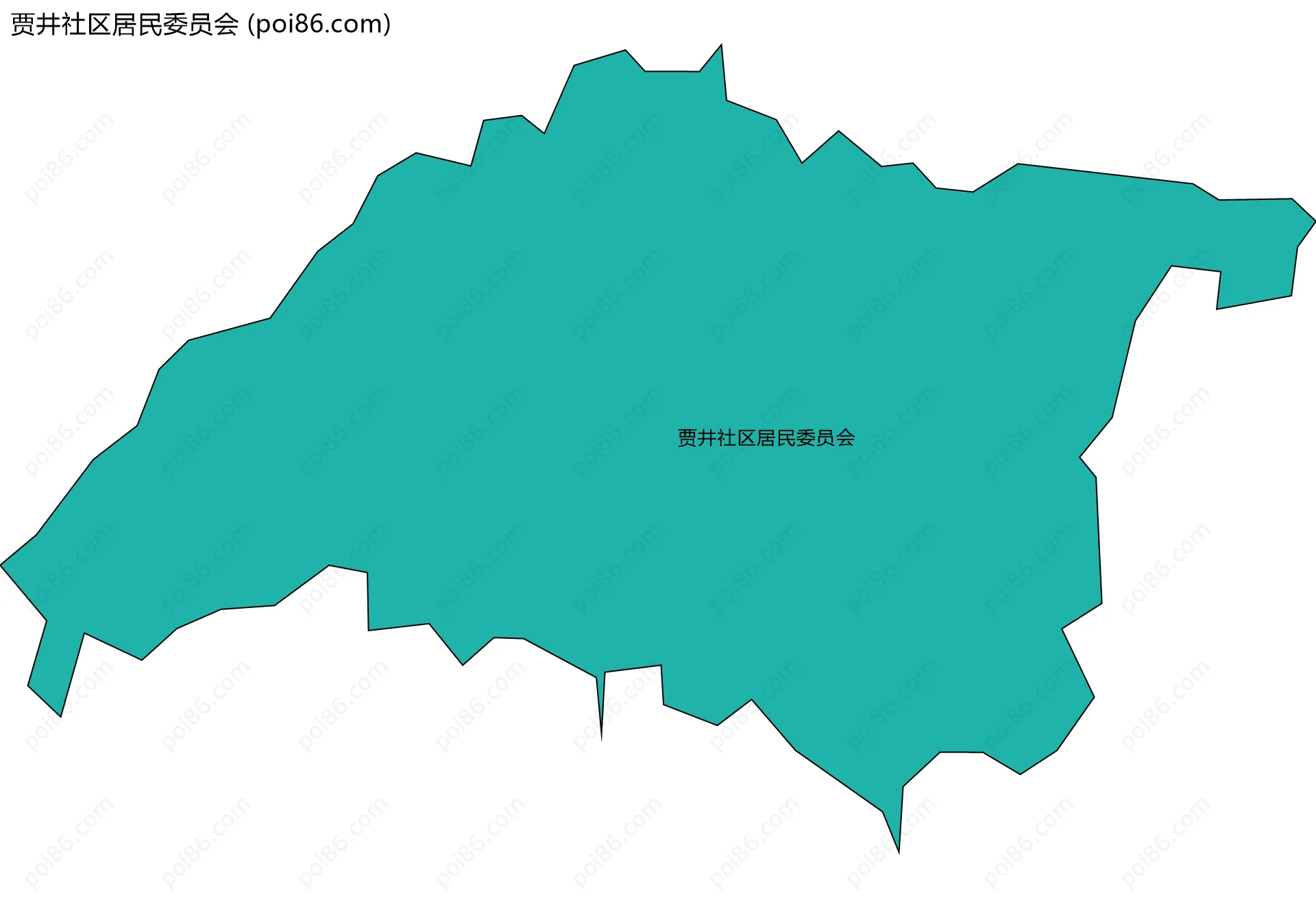 贾井社区居民委员会边界地图
