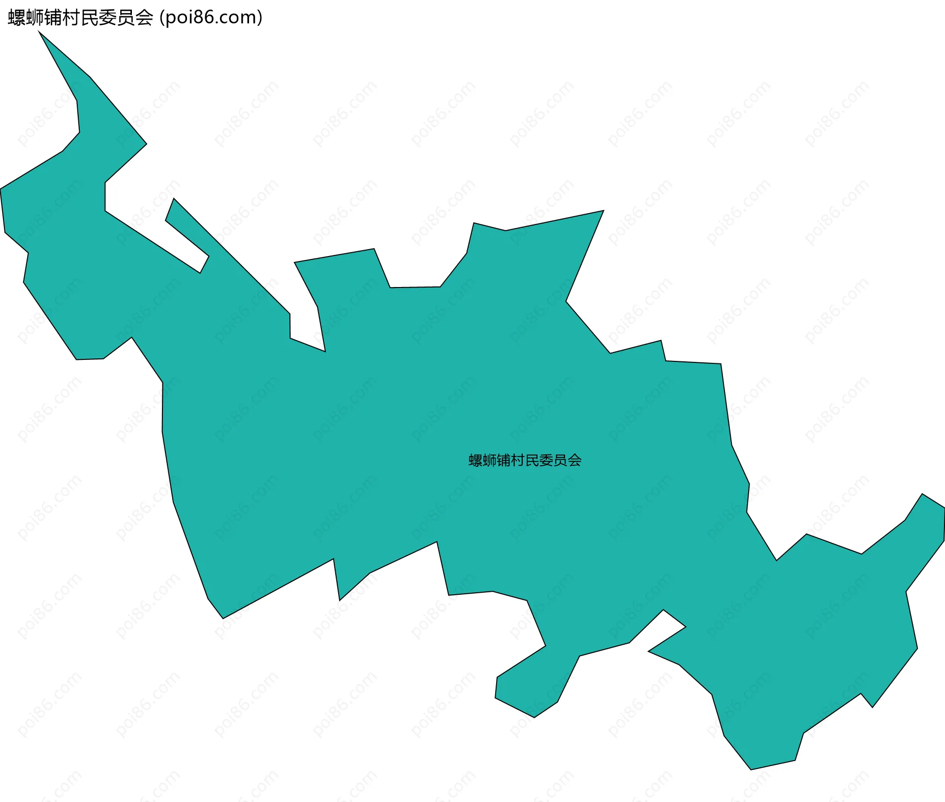 螺蛳铺村民委员会边界地图