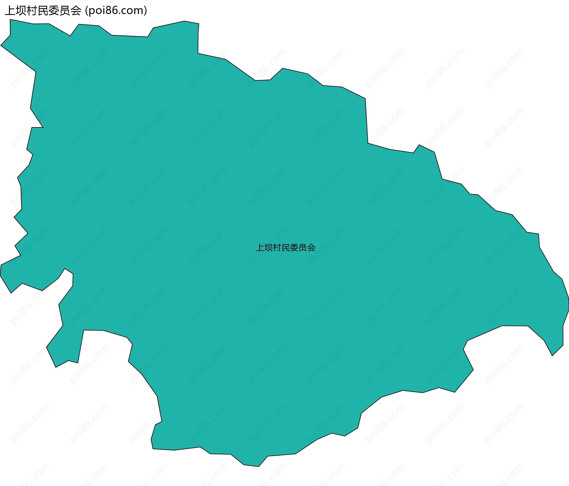 上坝村民委员会边界地图