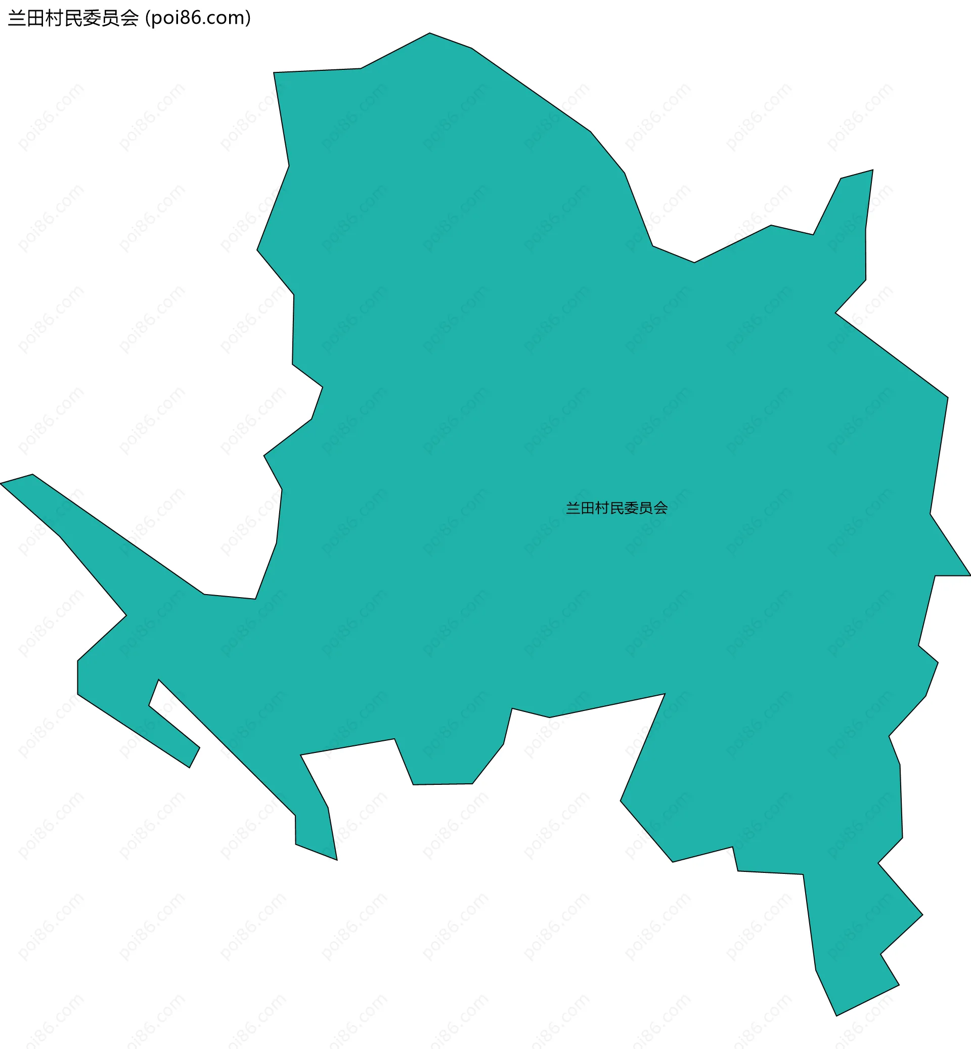 兰田村民委员会边界地图