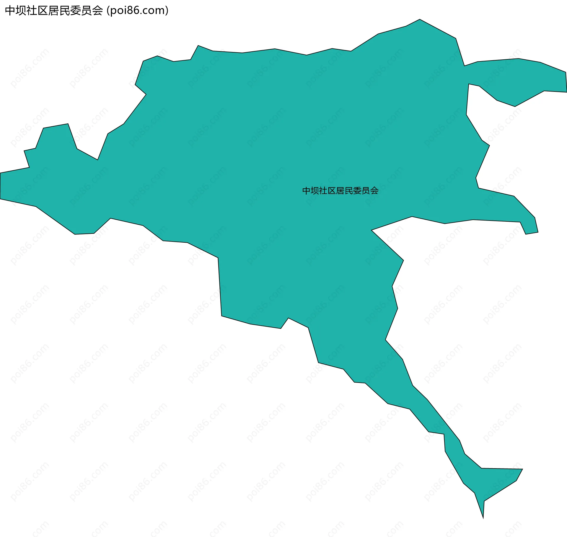 中坝社区居民委员会边界地图