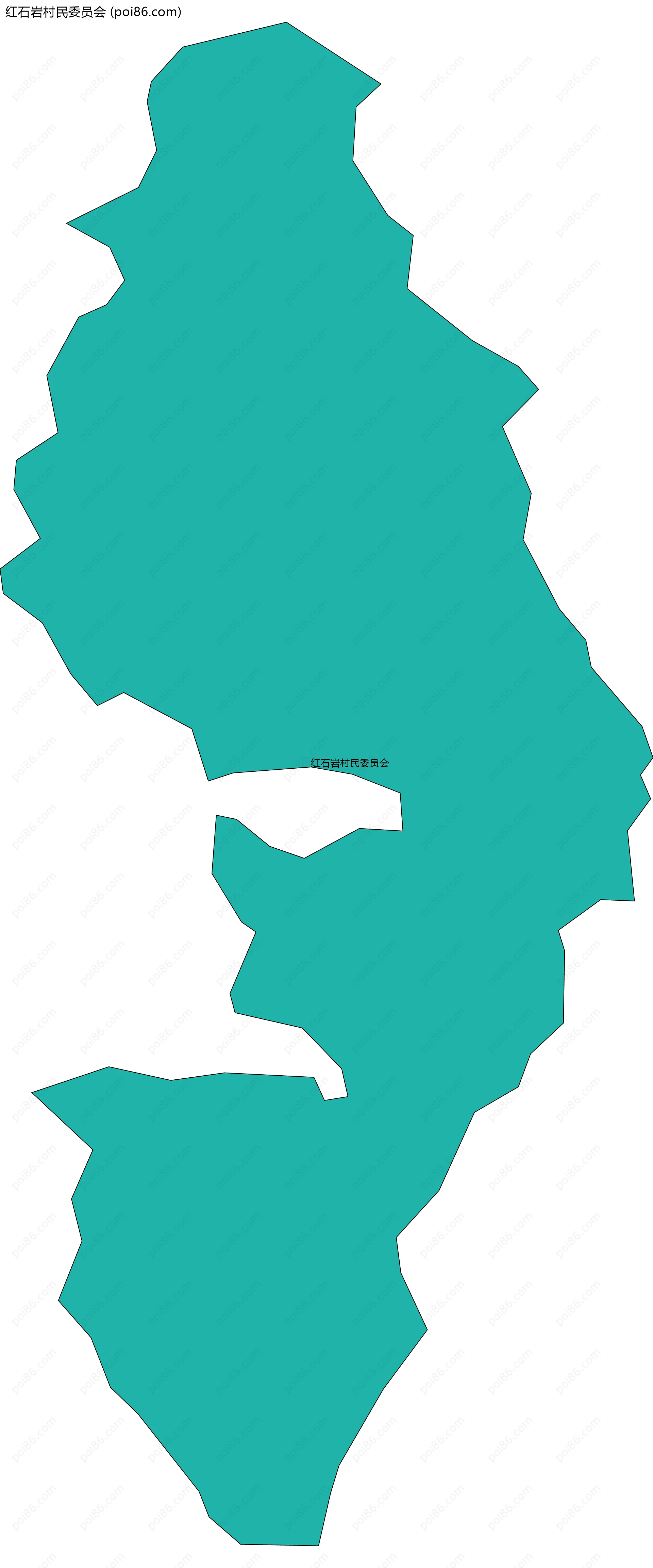 红石岩村民委员会边界地图