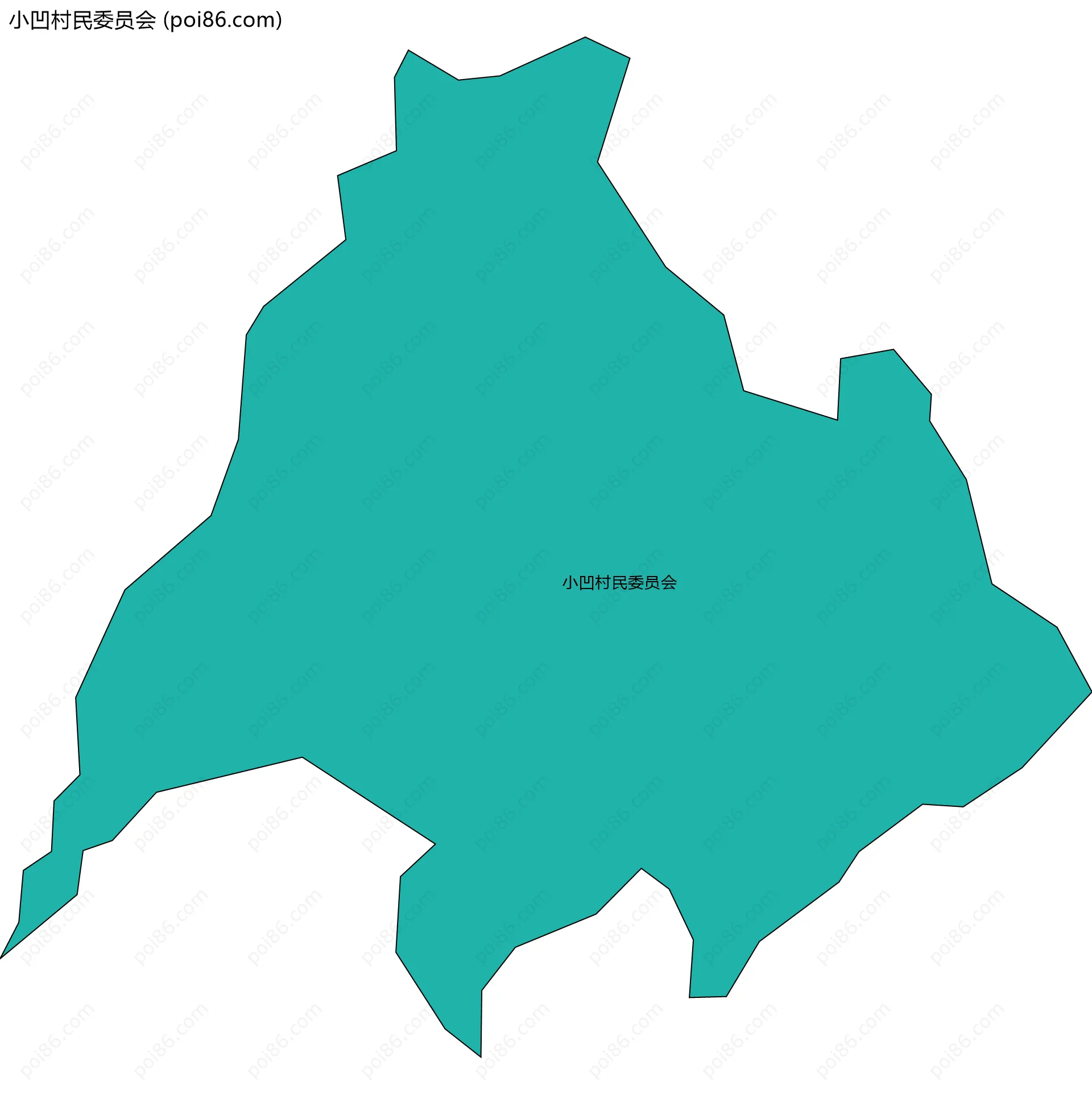 小凹村民委员会边界地图