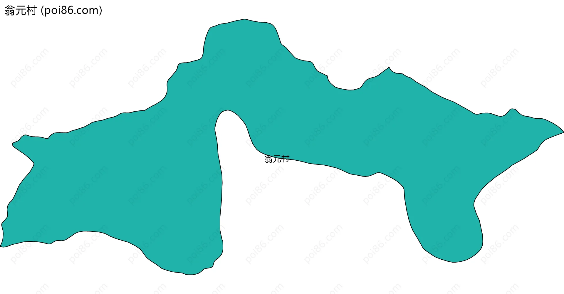 翁元村边界地图