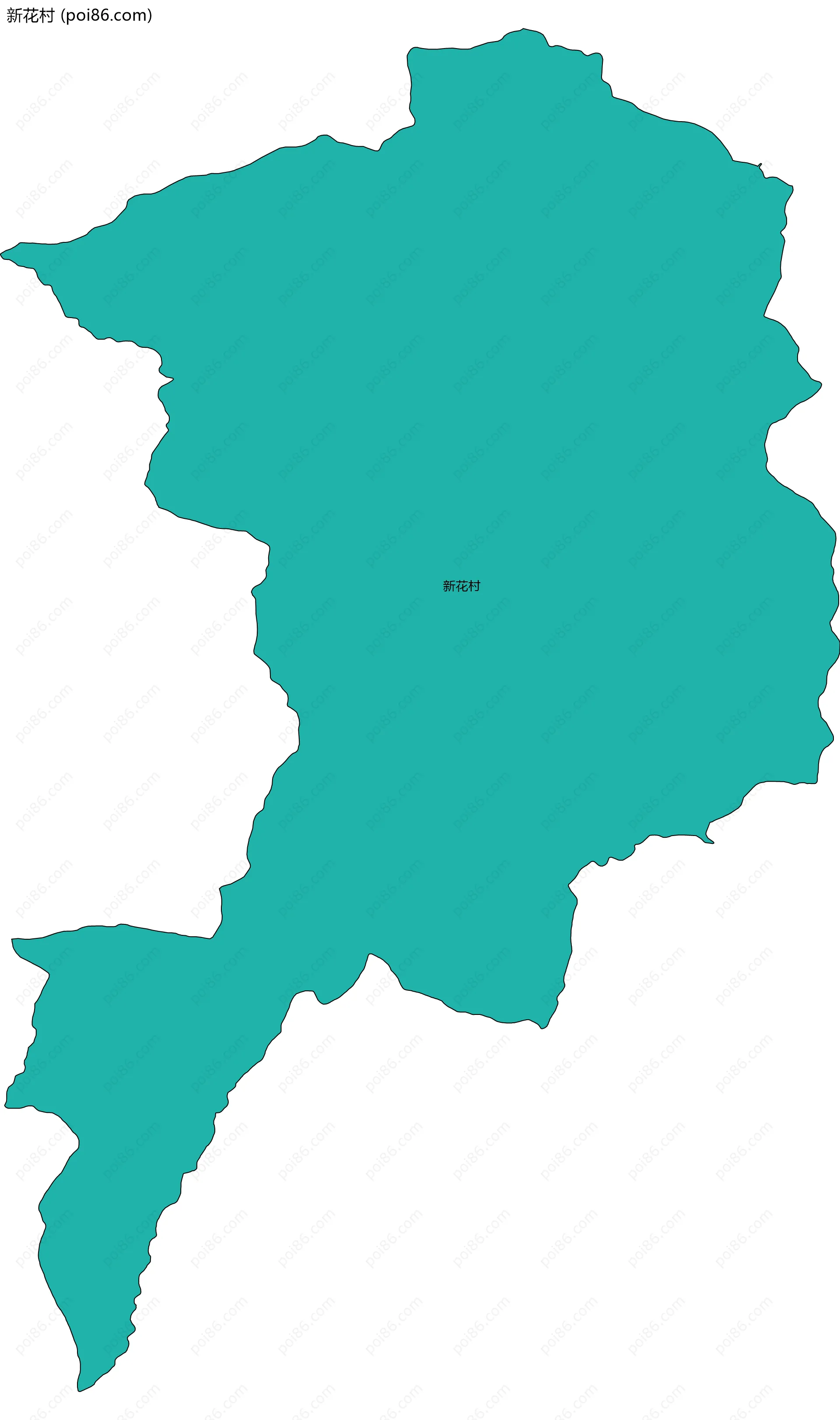 新花村边界地图