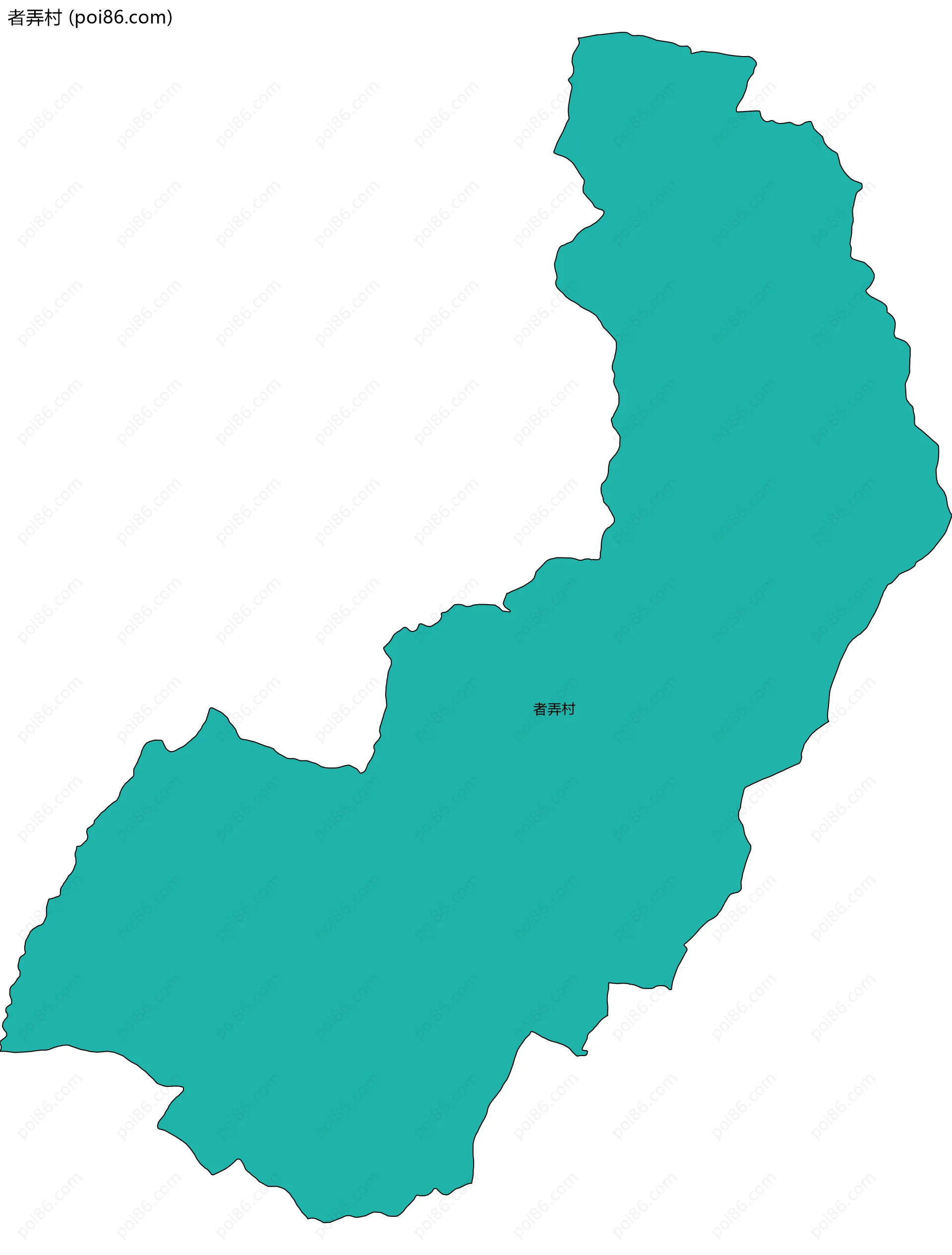 者弄村边界地图