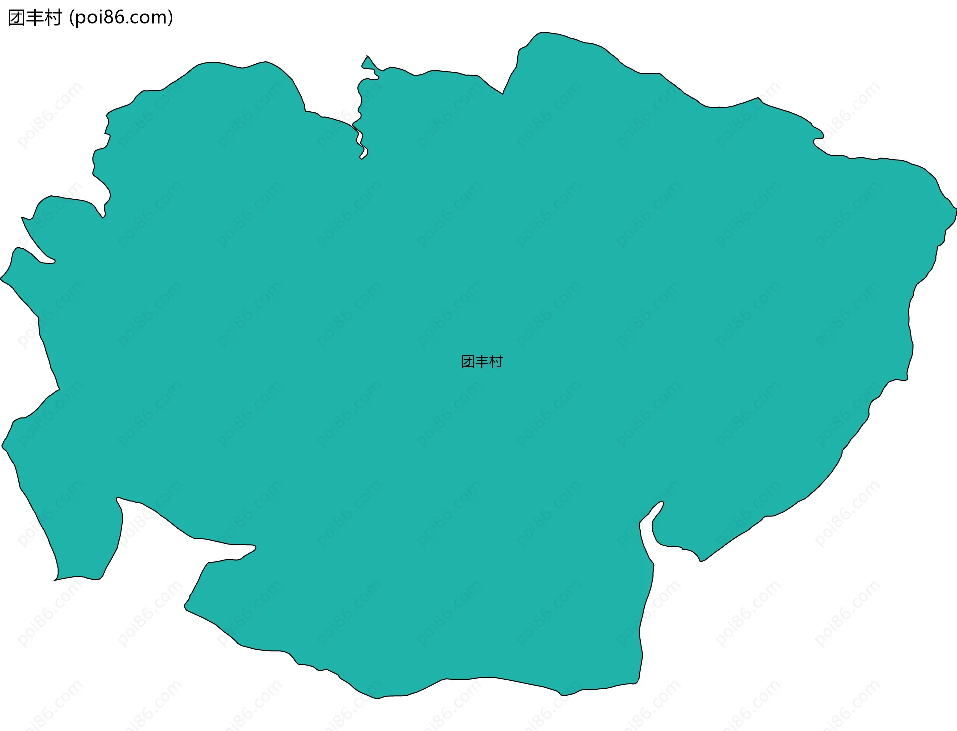 团丰村边界地图