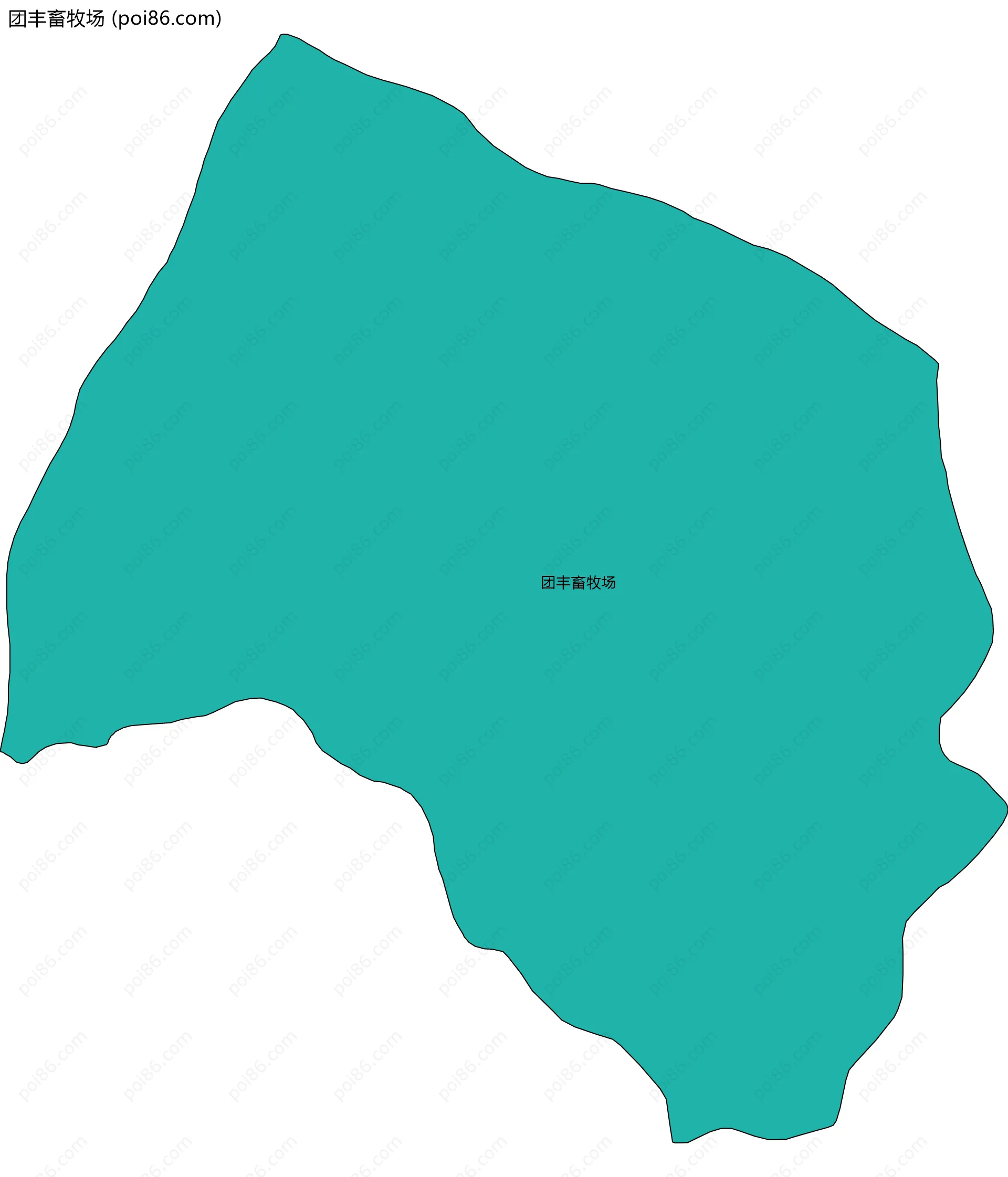 团丰畜牧场边界地图