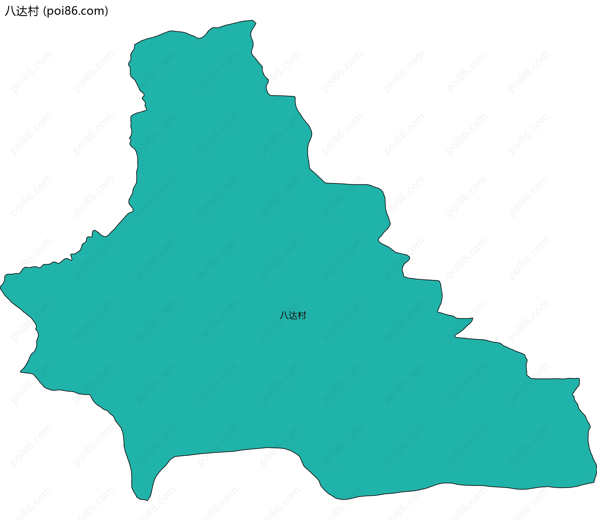 八达村边界地图