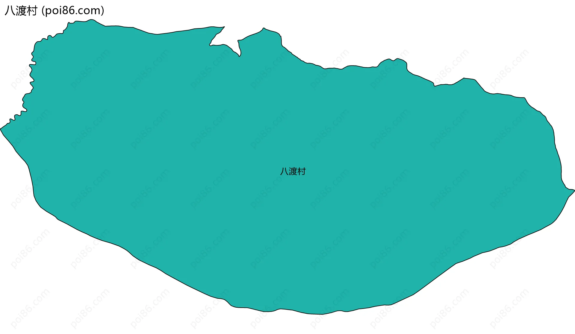 八渡村边界地图