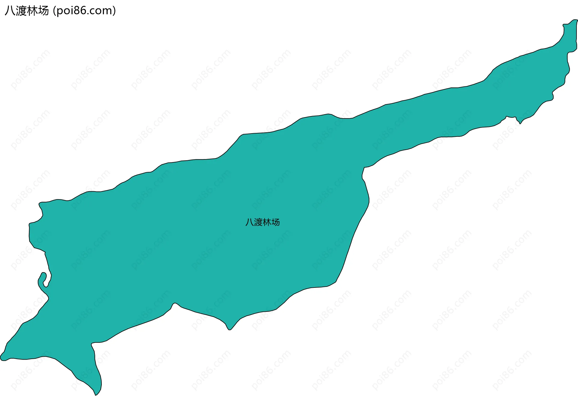 八渡林场边界地图