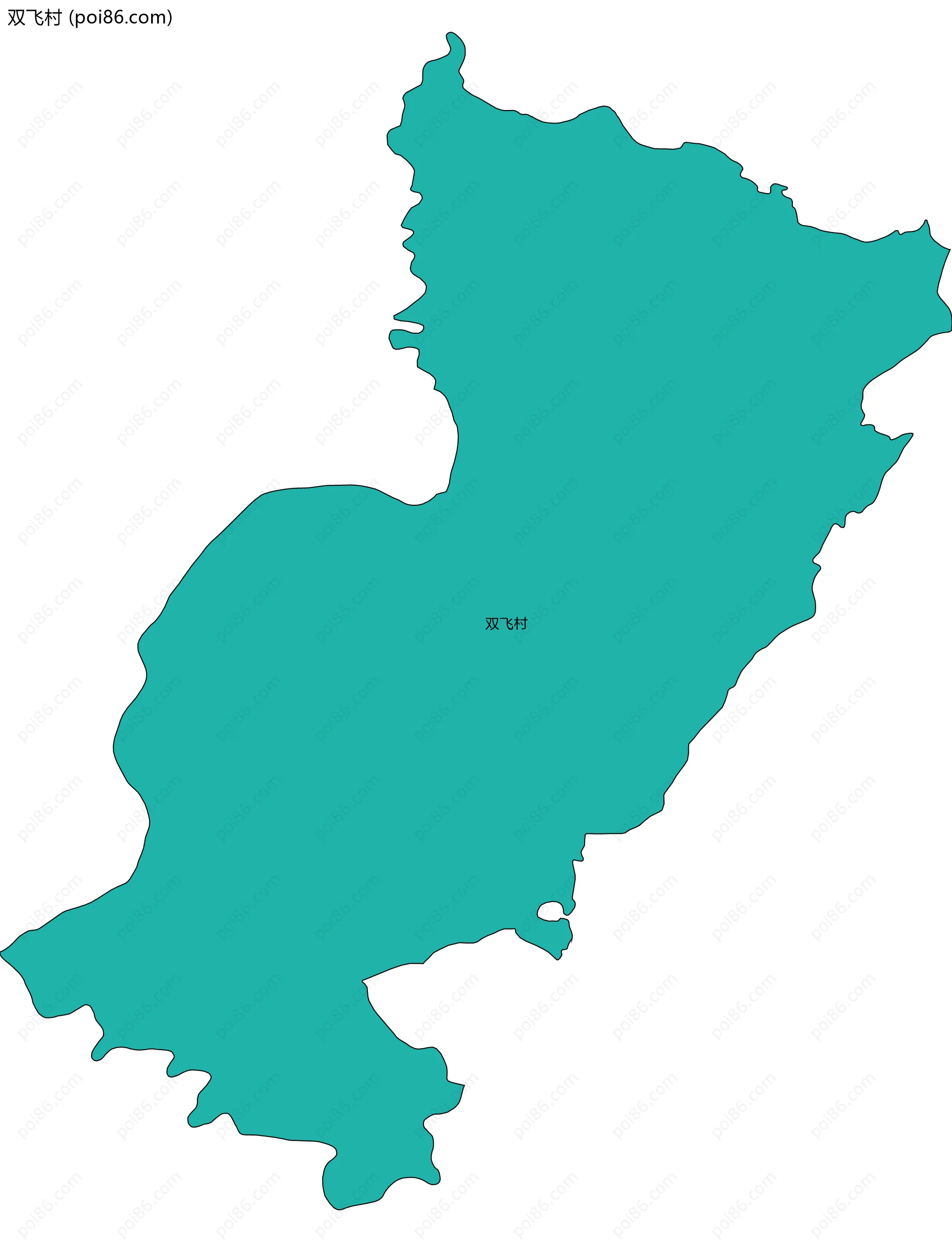 双飞村边界地图