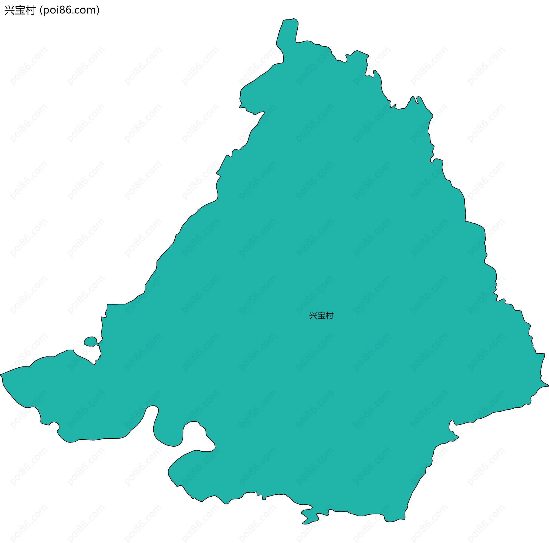 兴宝村边界地图