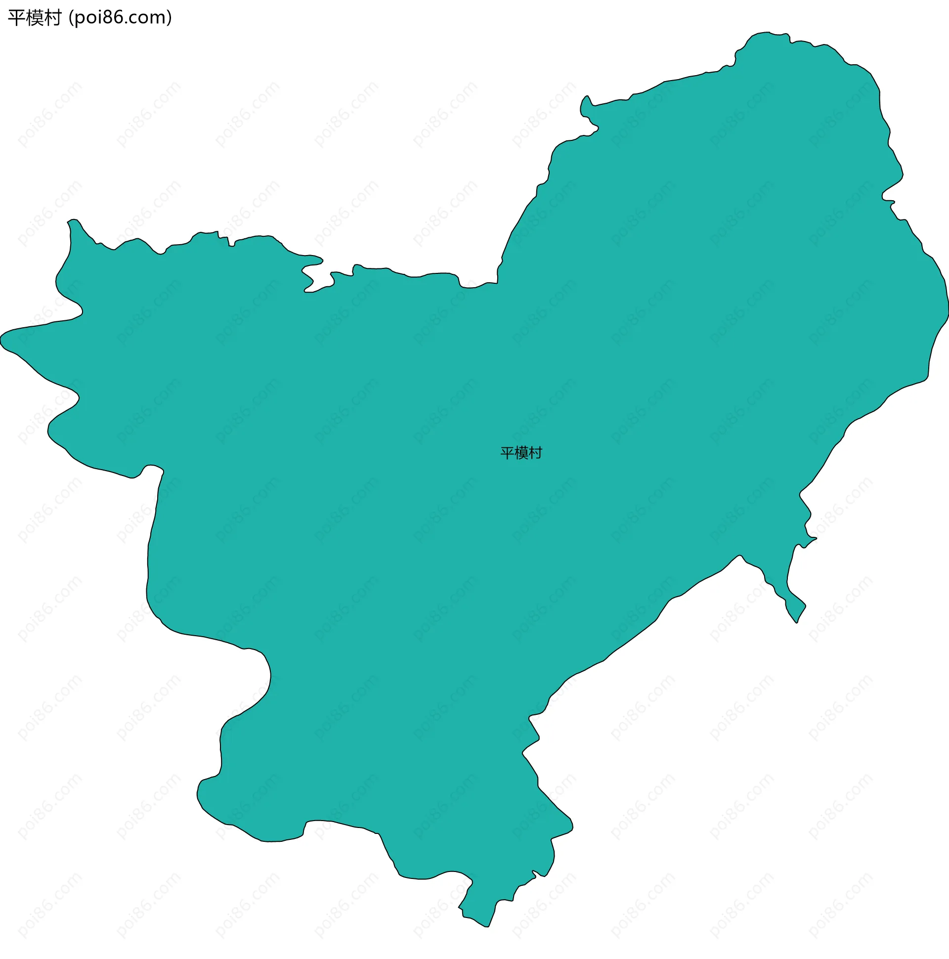 平模村边界地图