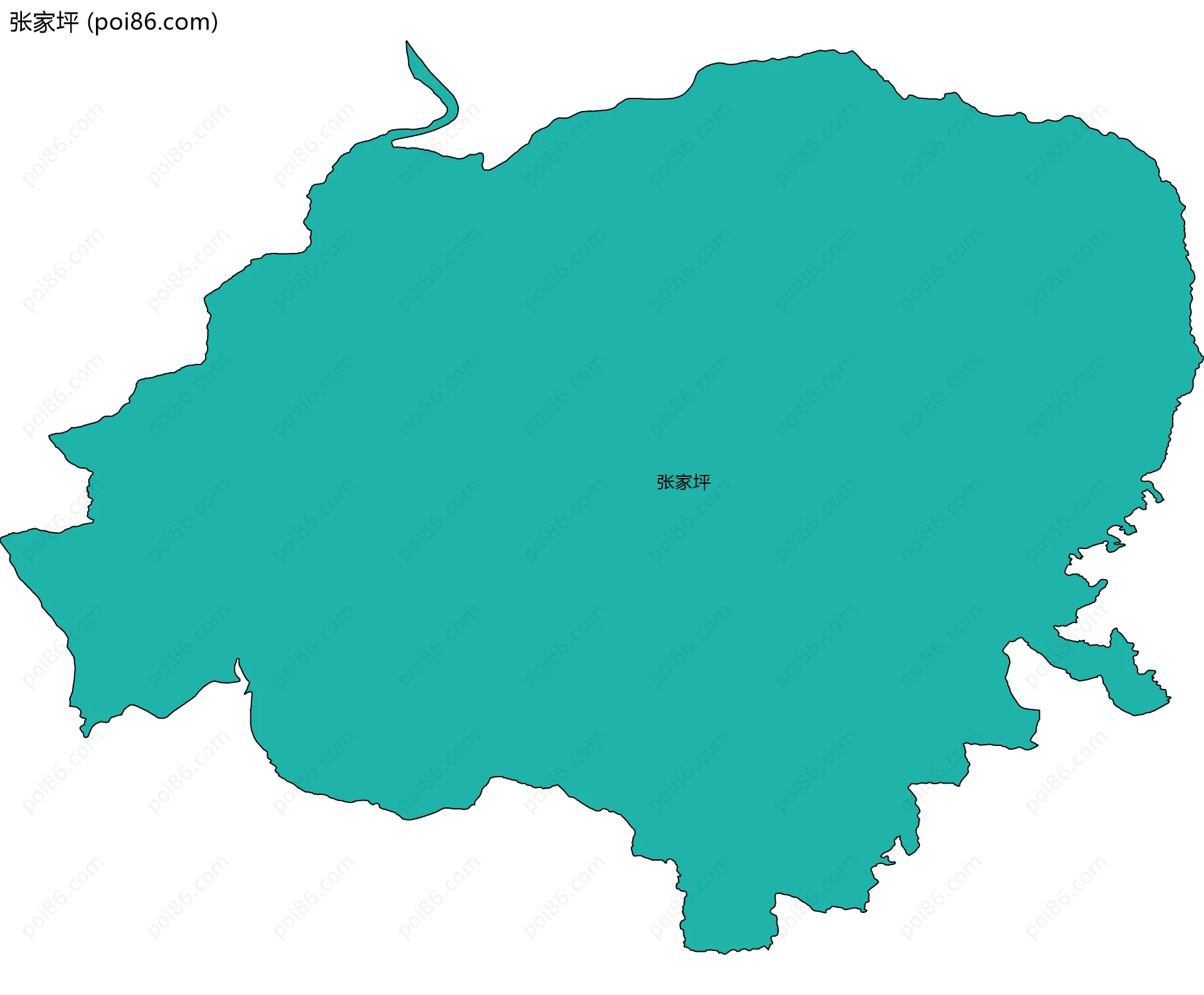 张家坪边界地图