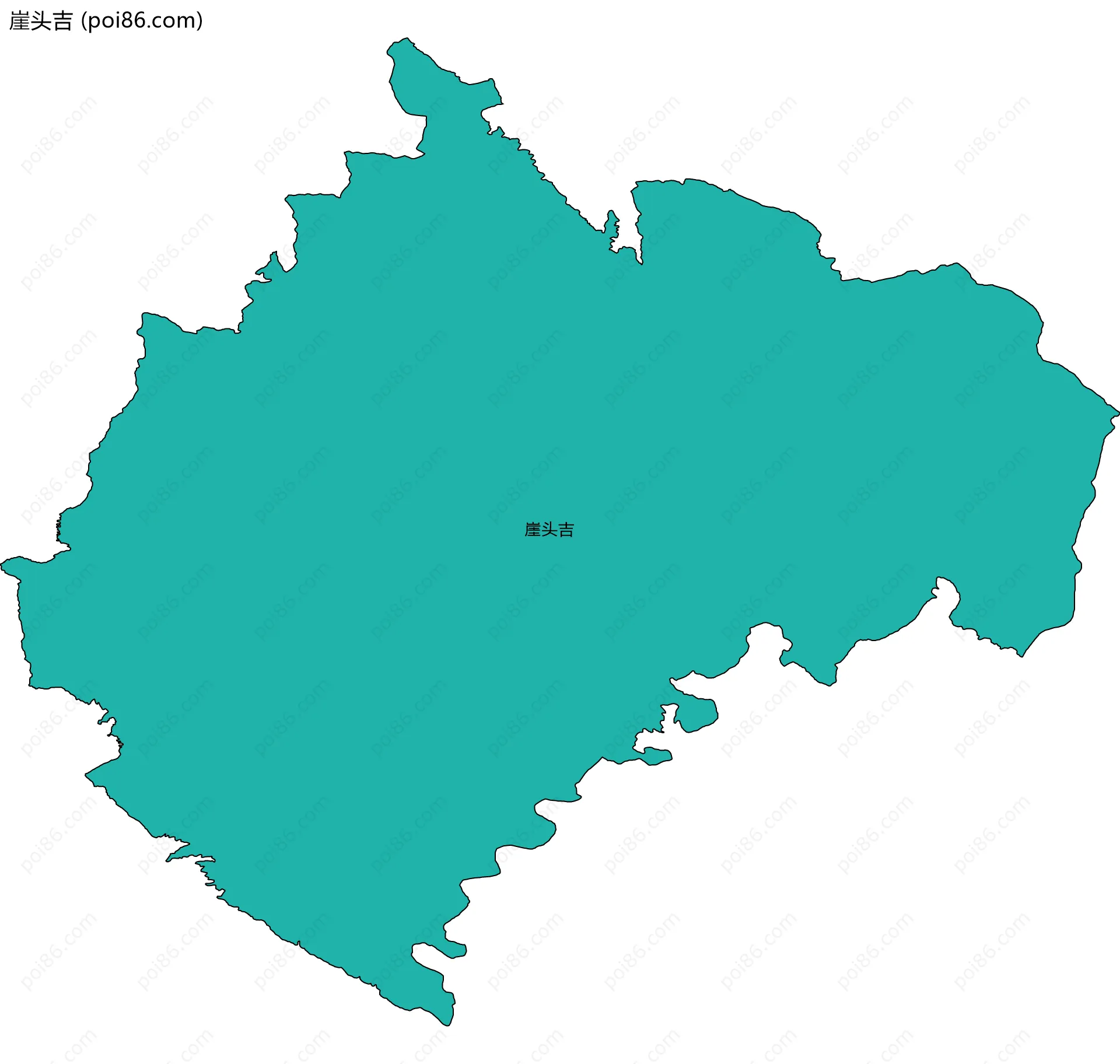 崖头吉边界地图
