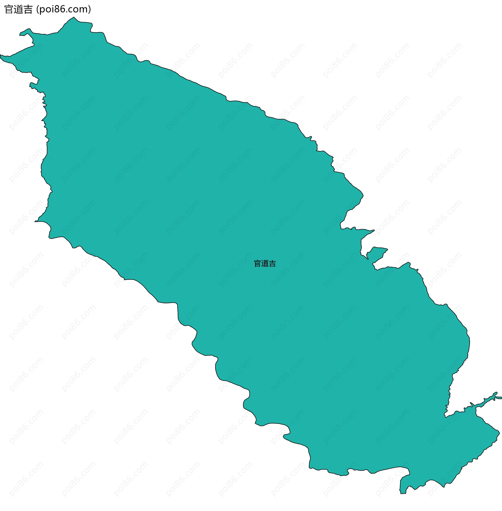 官道吉边界地图