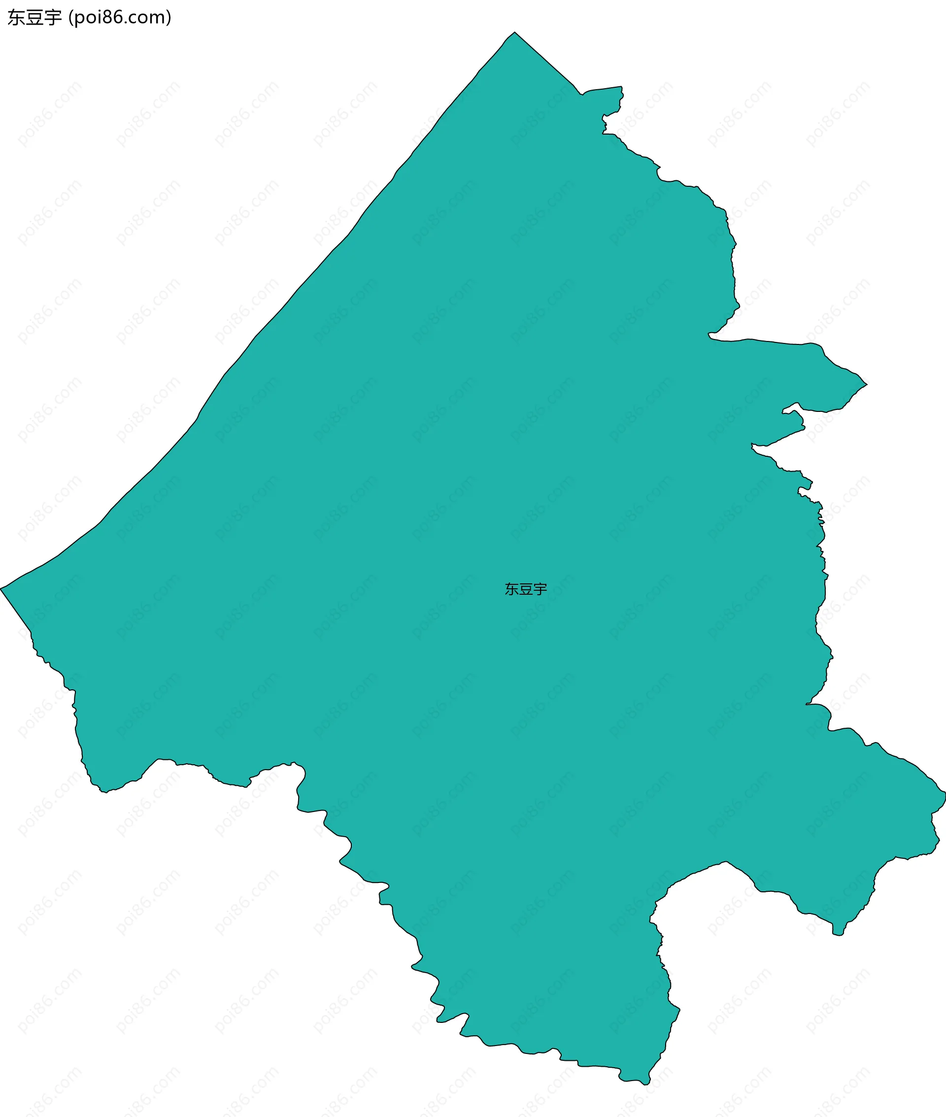 东豆宇边界地图