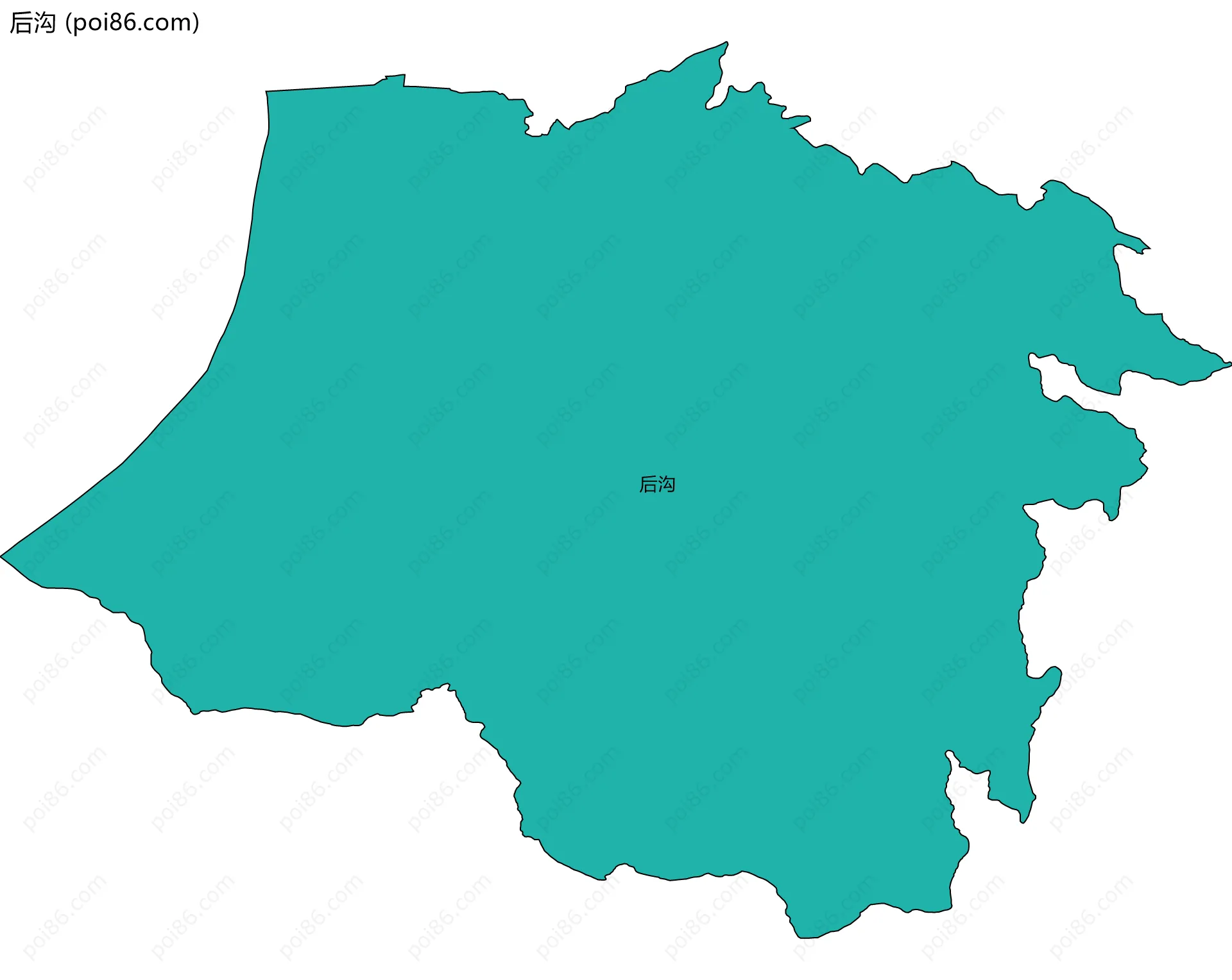 后沟边界地图