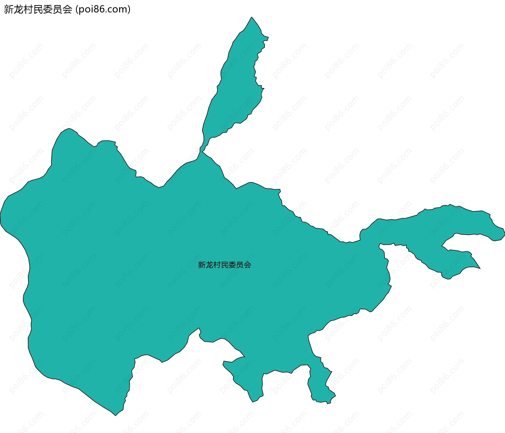 新龙村民委员会边界地图
