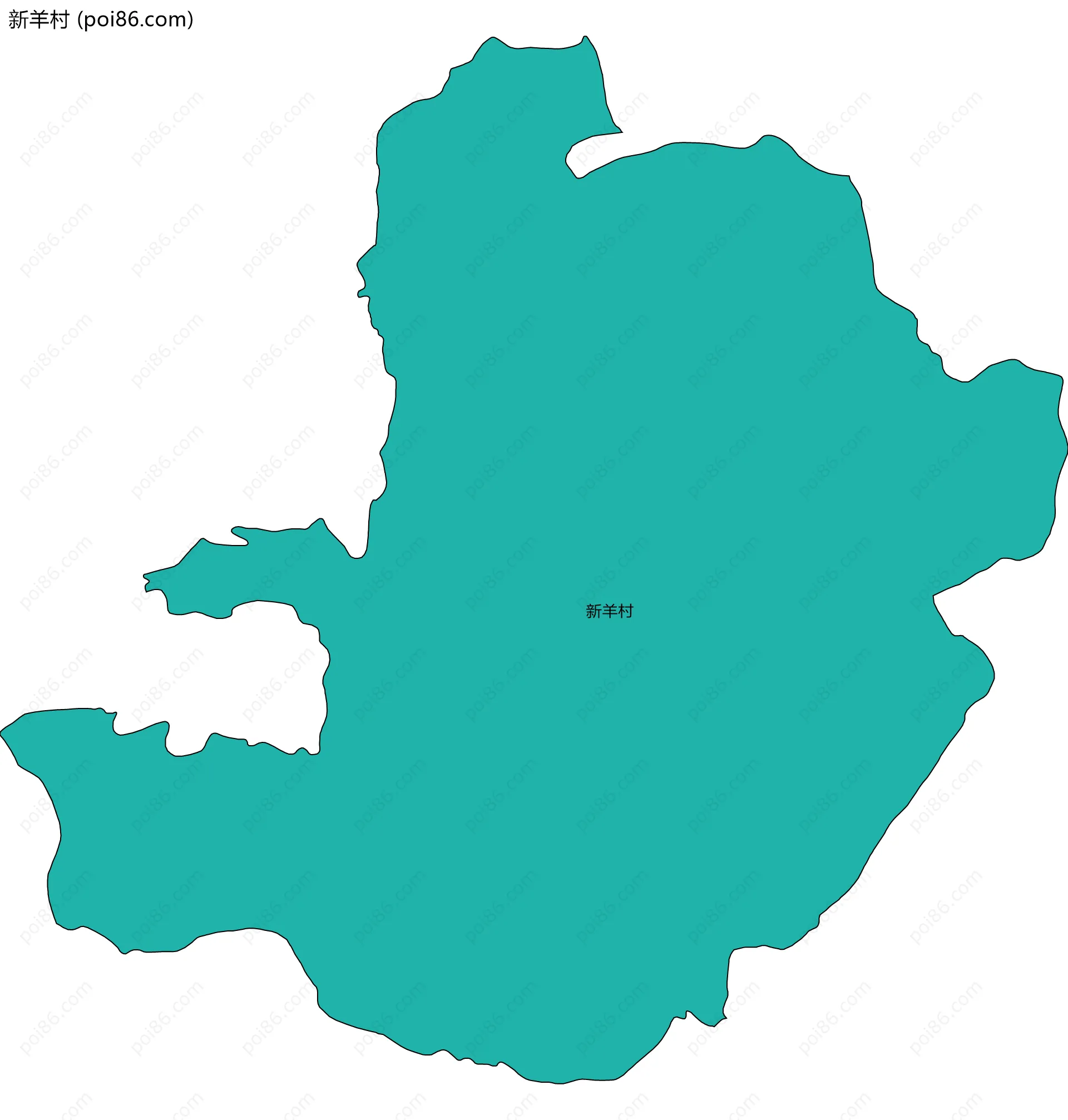 新羊村边界地图