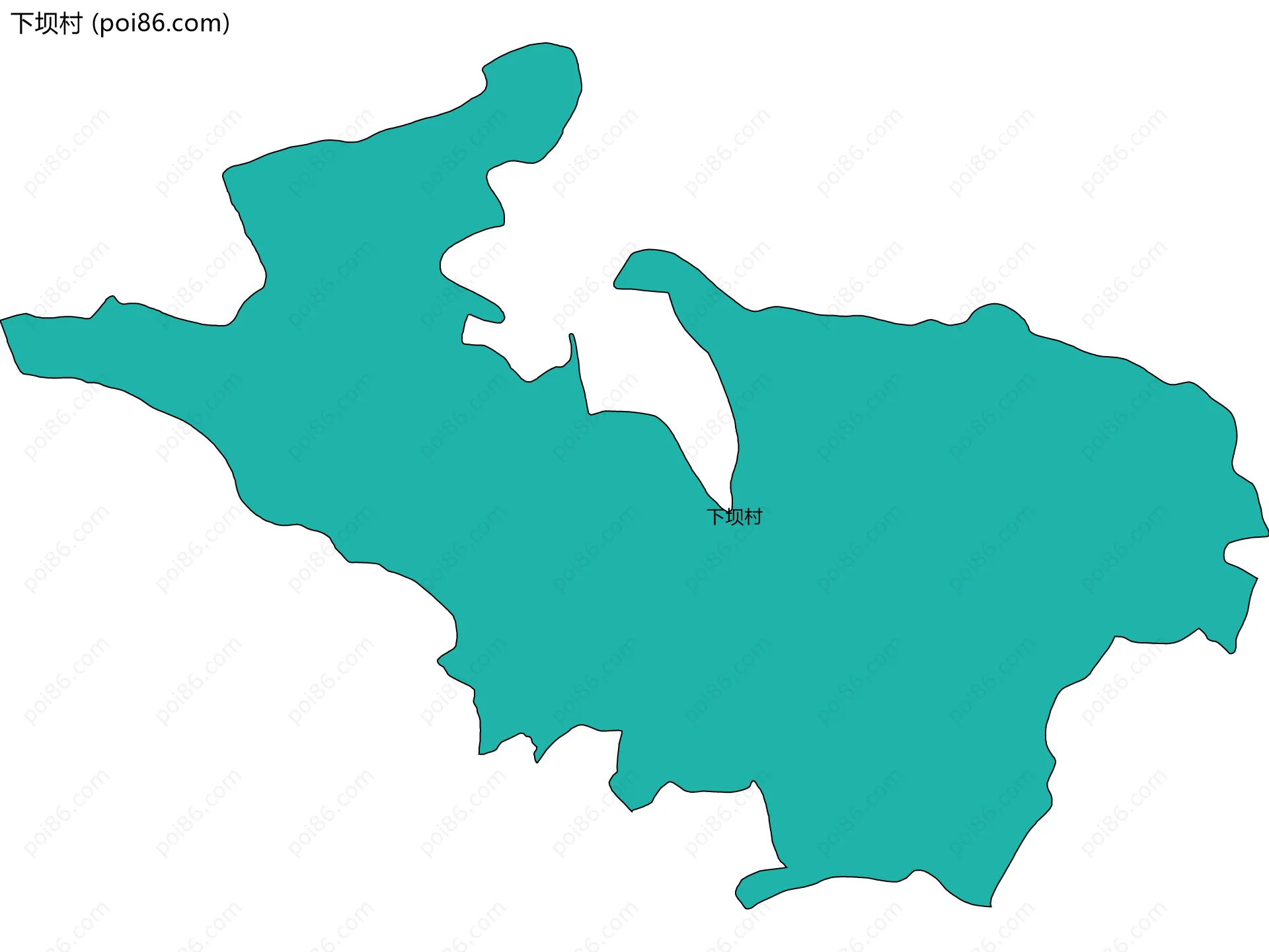 下坝村边界地图