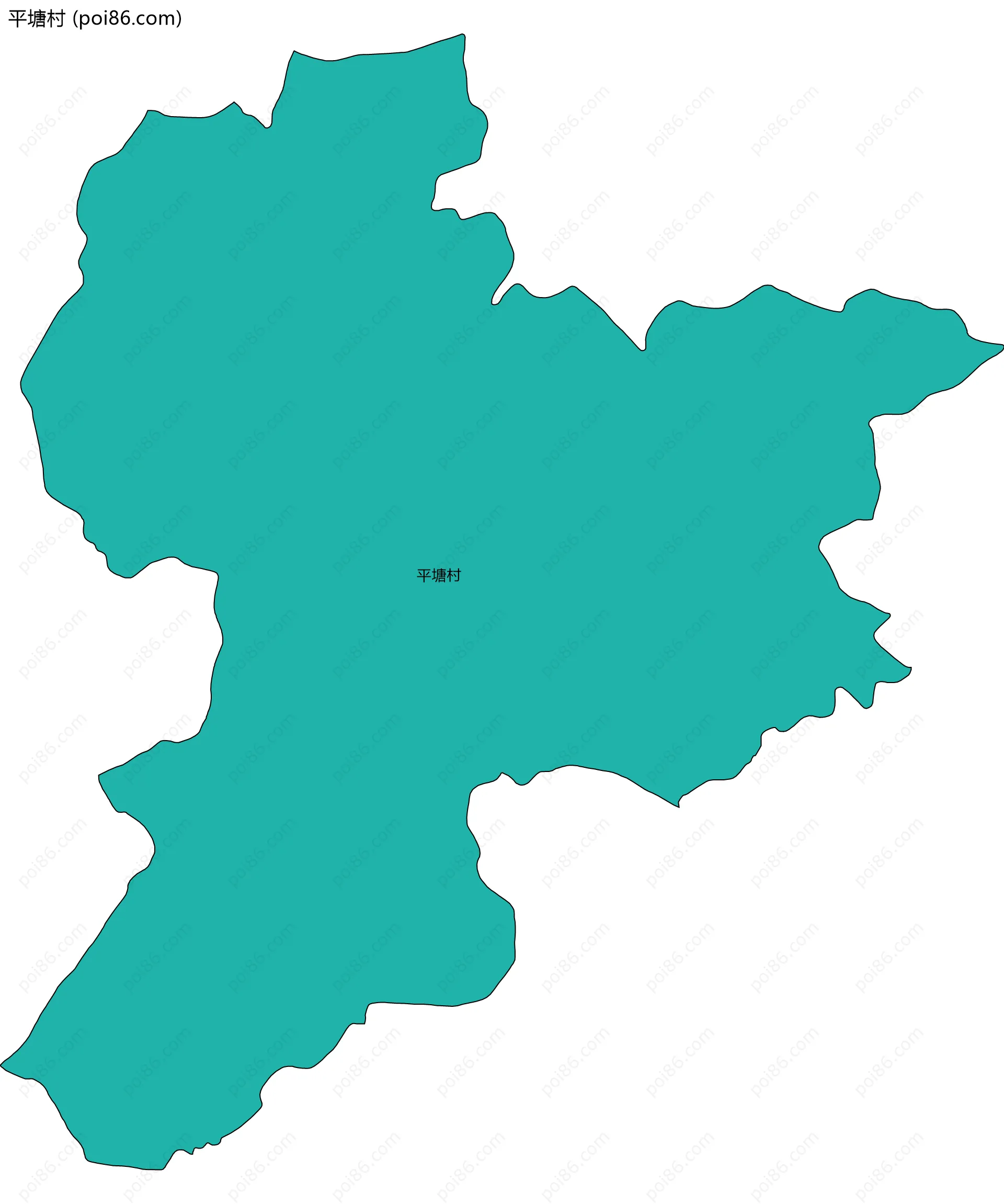 平塘村边界地图