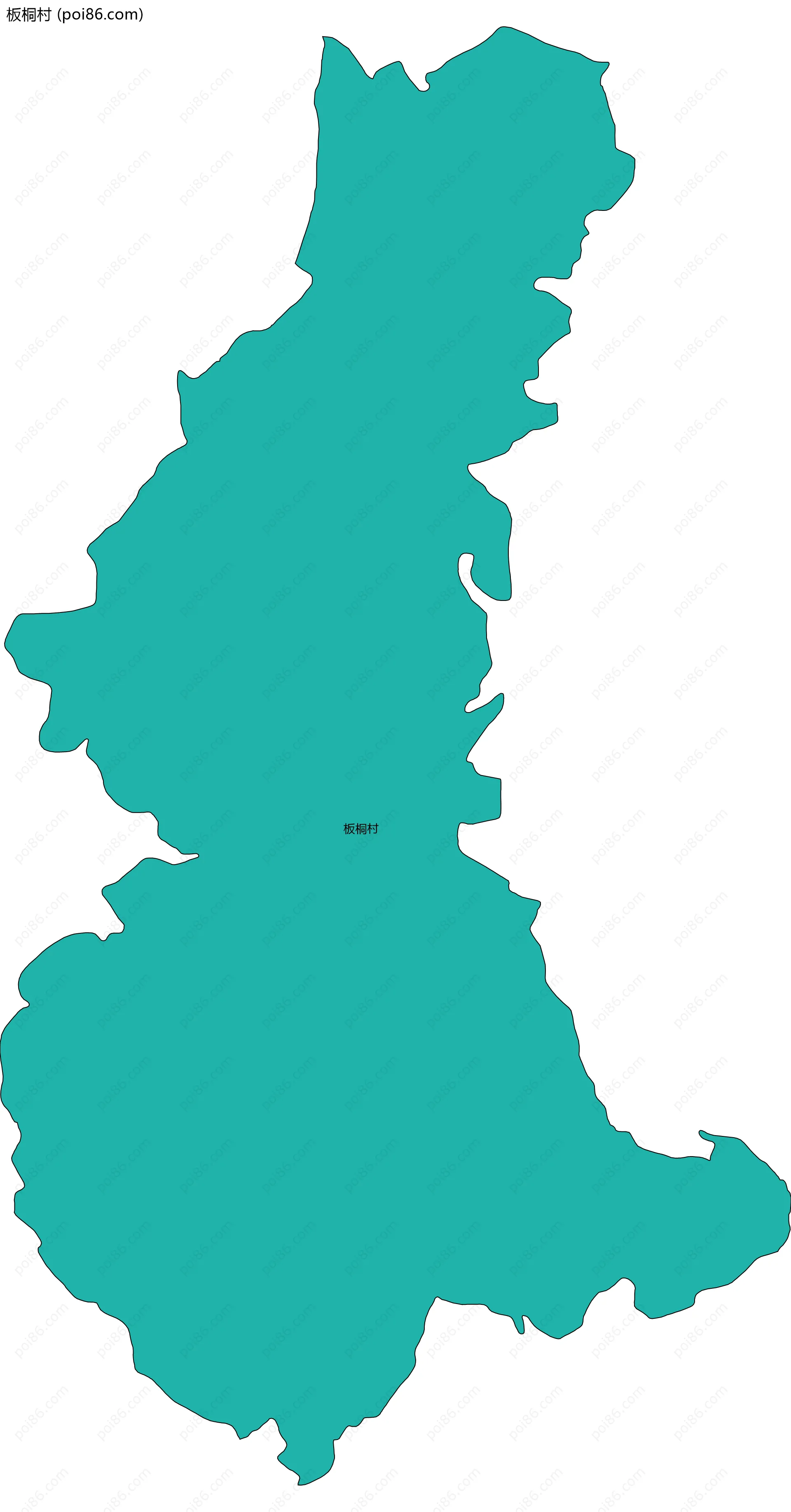 板桐村边界地图