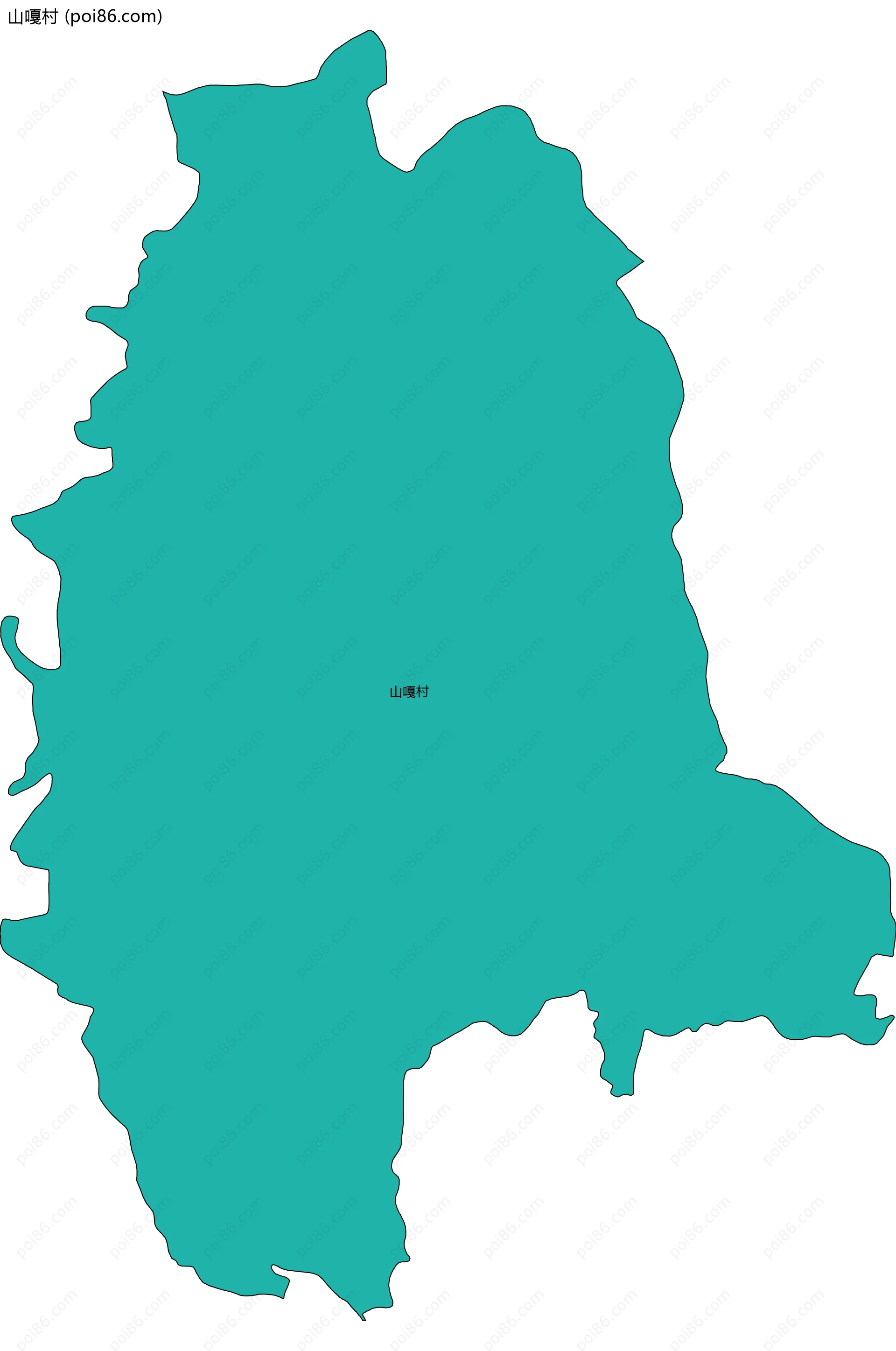 山嘎村边界地图