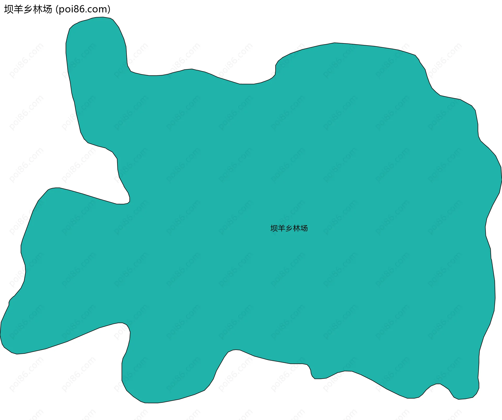 坝羊乡林场边界地图