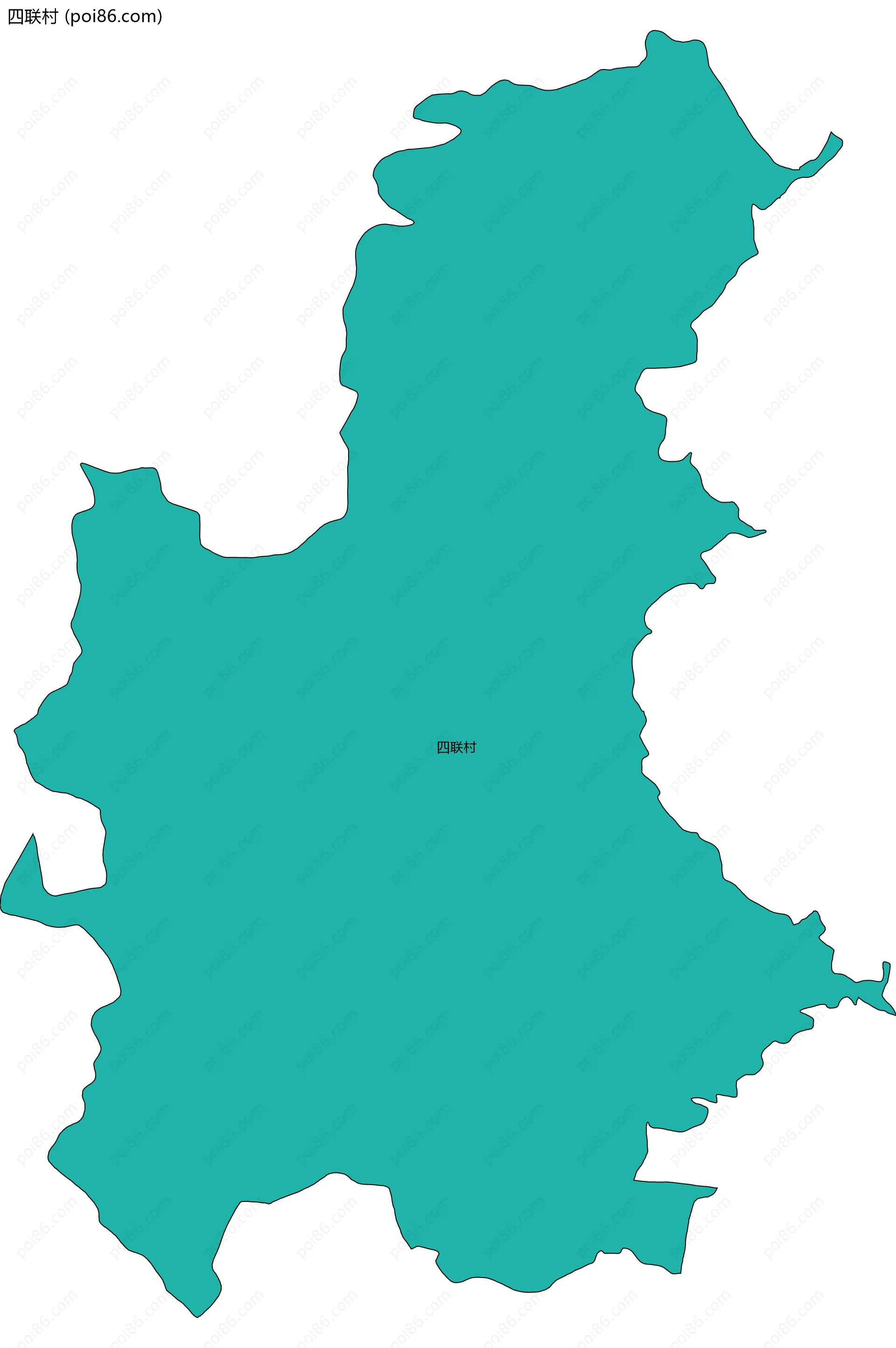 四联村边界地图