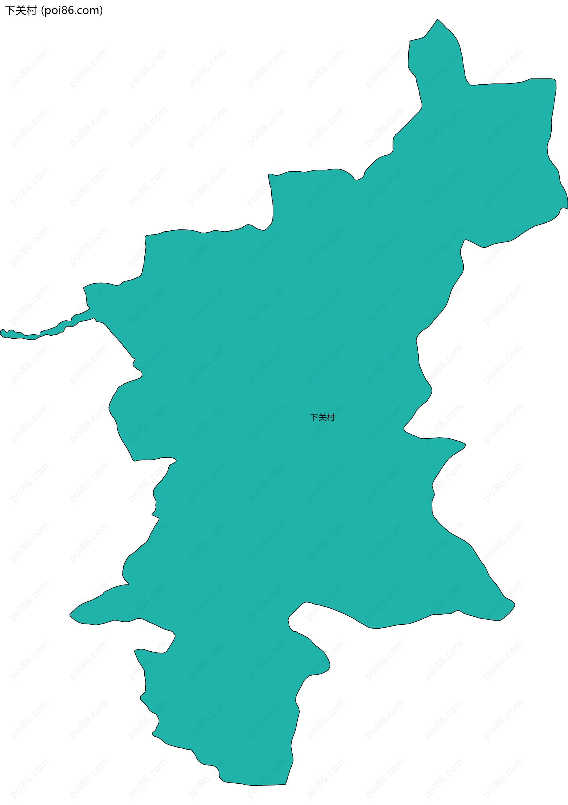 下关村边界地图