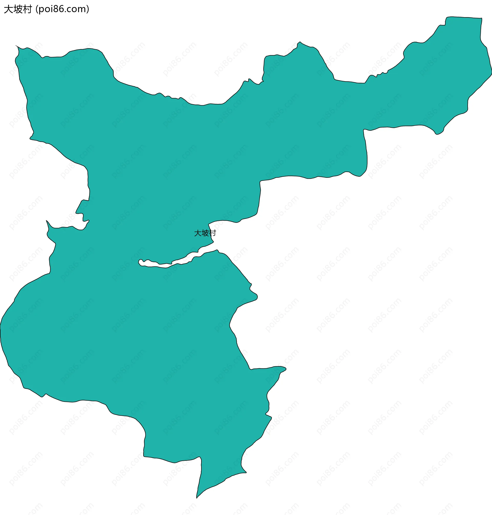 大坡村边界地图