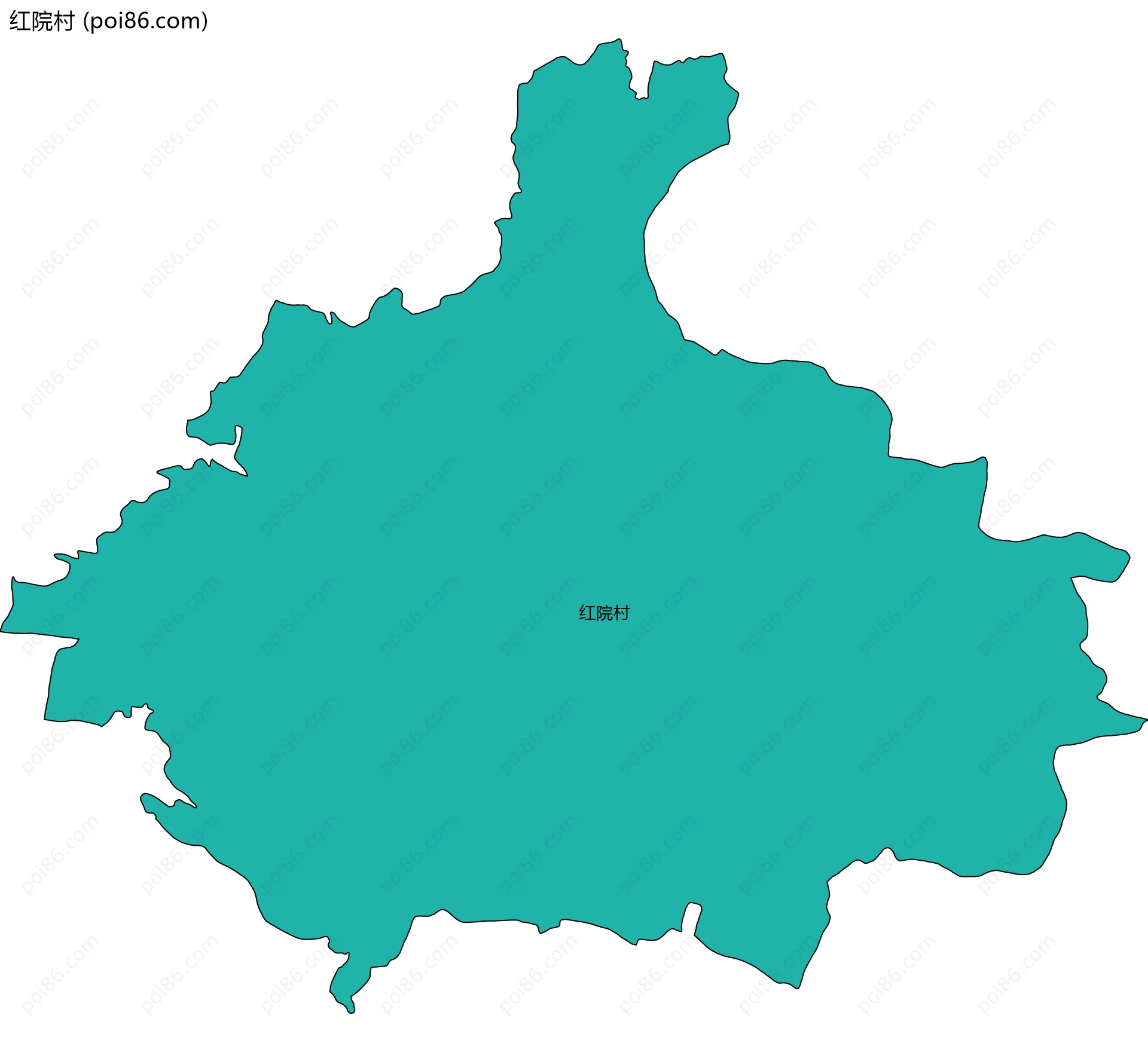 红院村边界地图