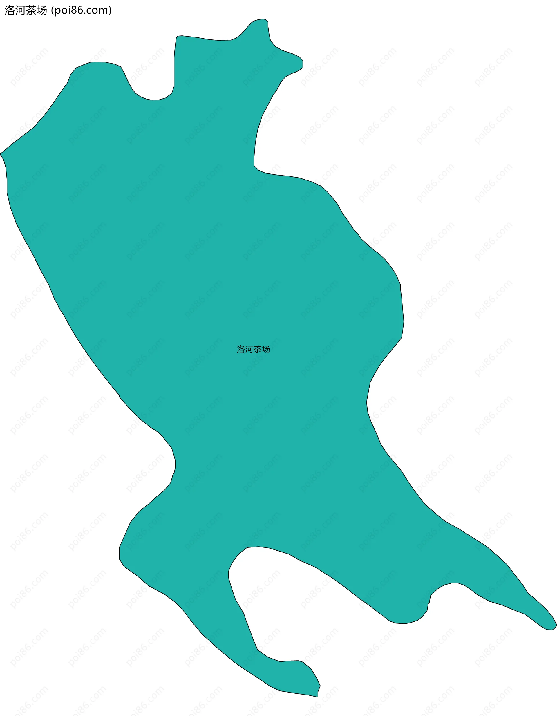 洛河茶场边界地图